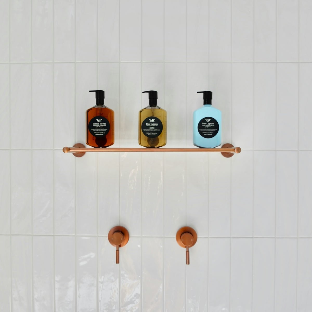 a shelf with bottles on it