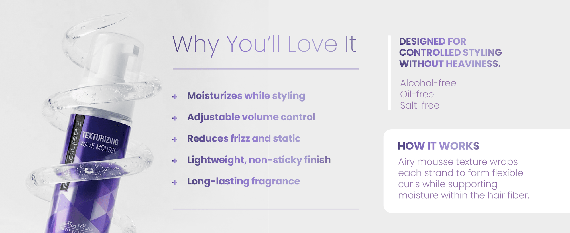 Fashionista Texturizing Wave Mousse - Product Shot 2