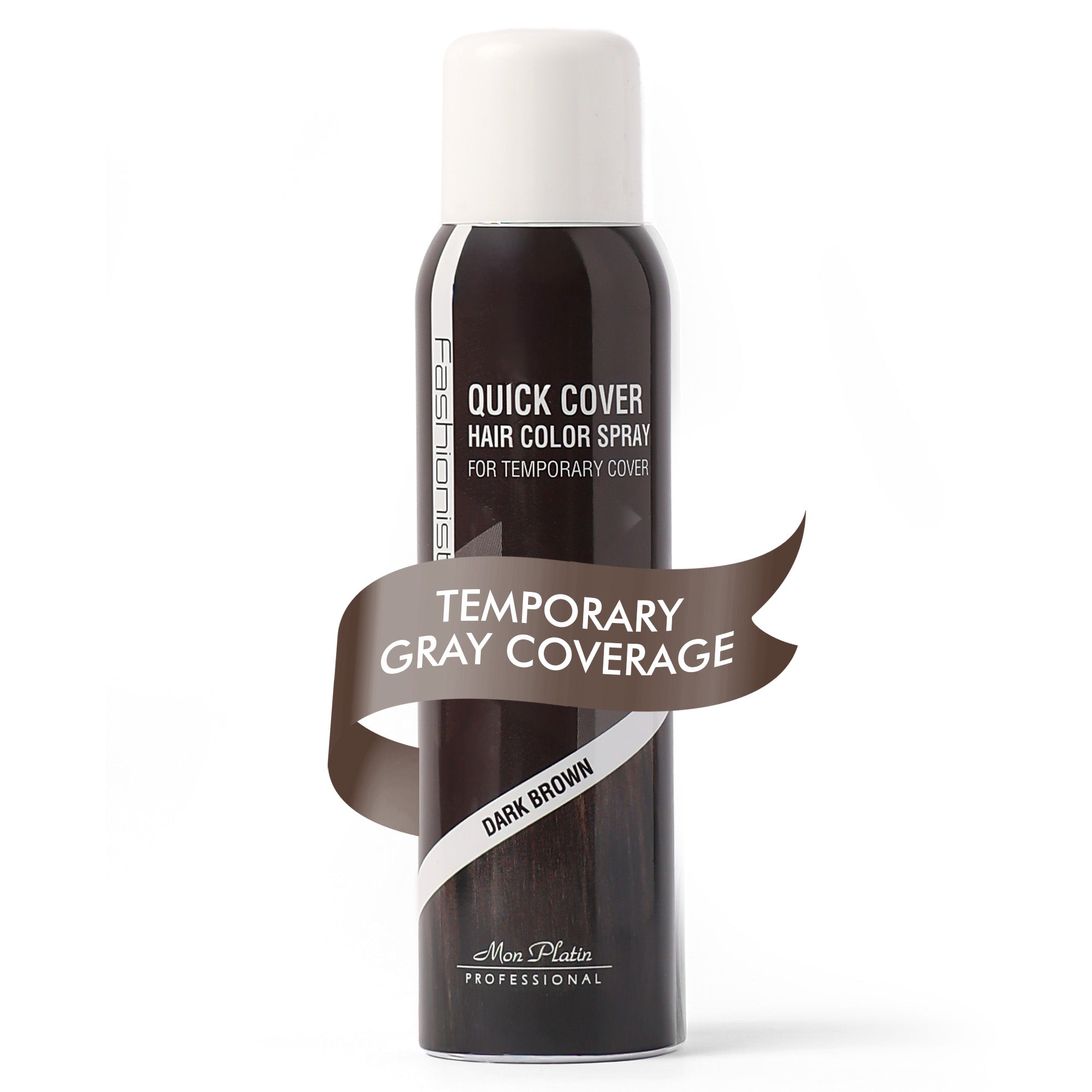 Fashionista Quick Cover Hair Color Spray - Dark Brown - Front Pack