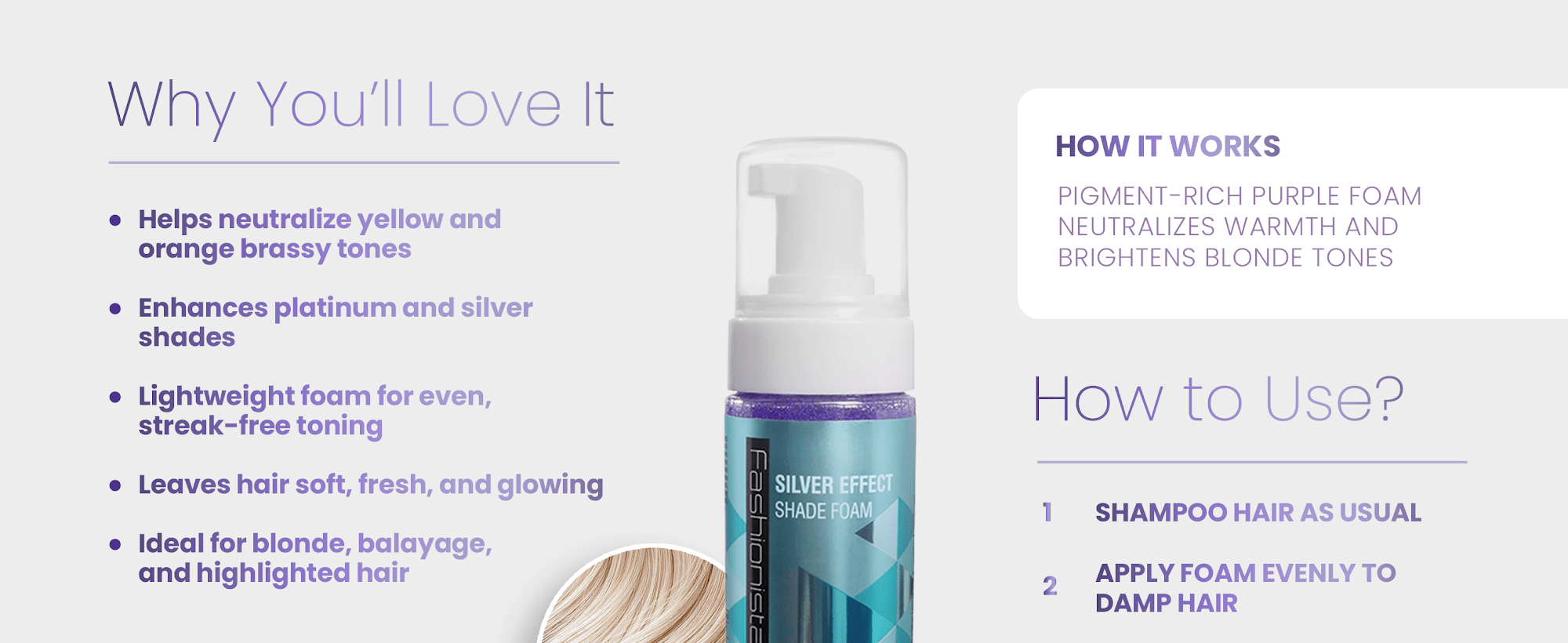 Fashionista Silver Shade Foam - Product Shot 2