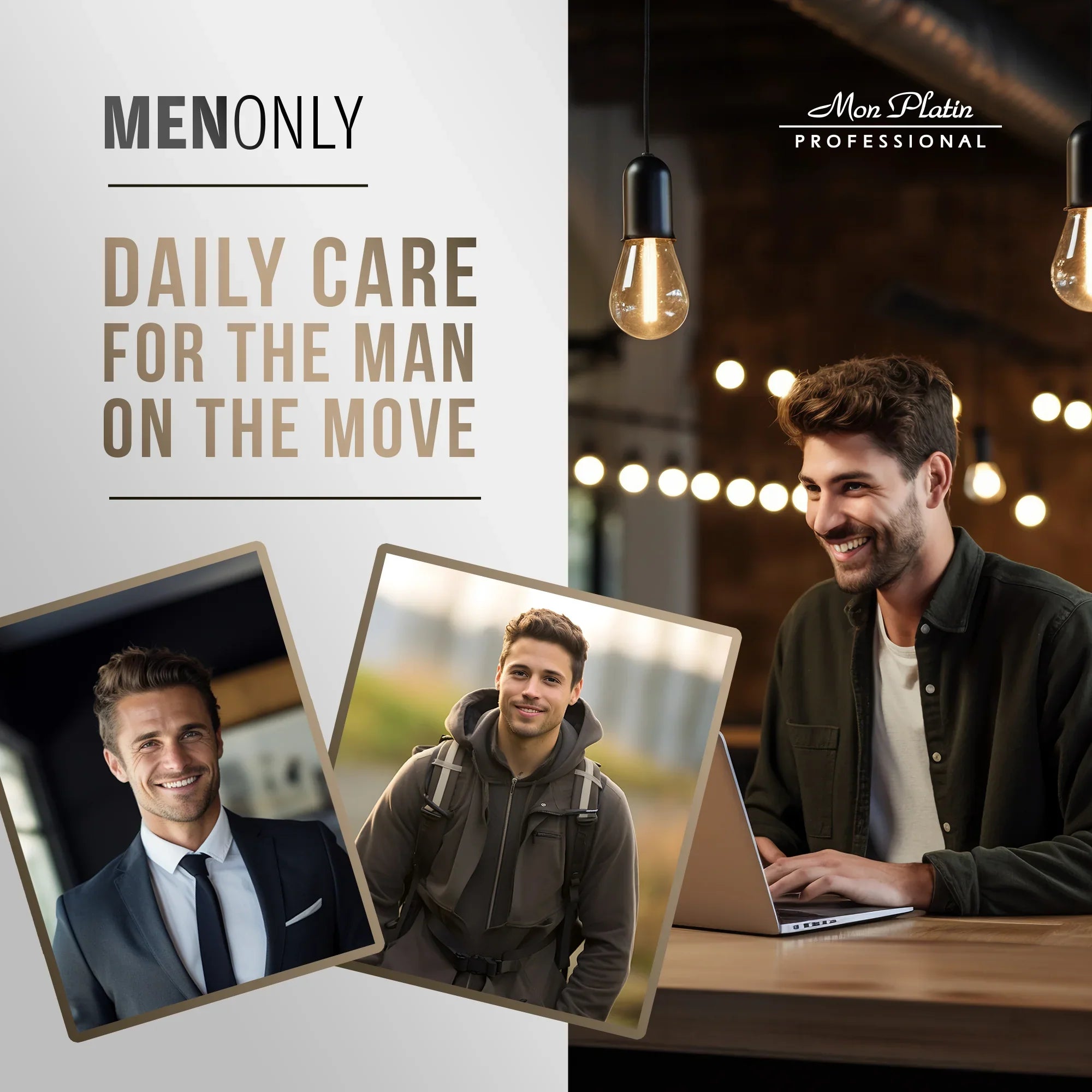 MenOnly Daily Shampoo – Black Caviar & Jojoba Extracts – Anti-Dandruff, Volumizing & Refreshing – 13.5 oz / 400 ml