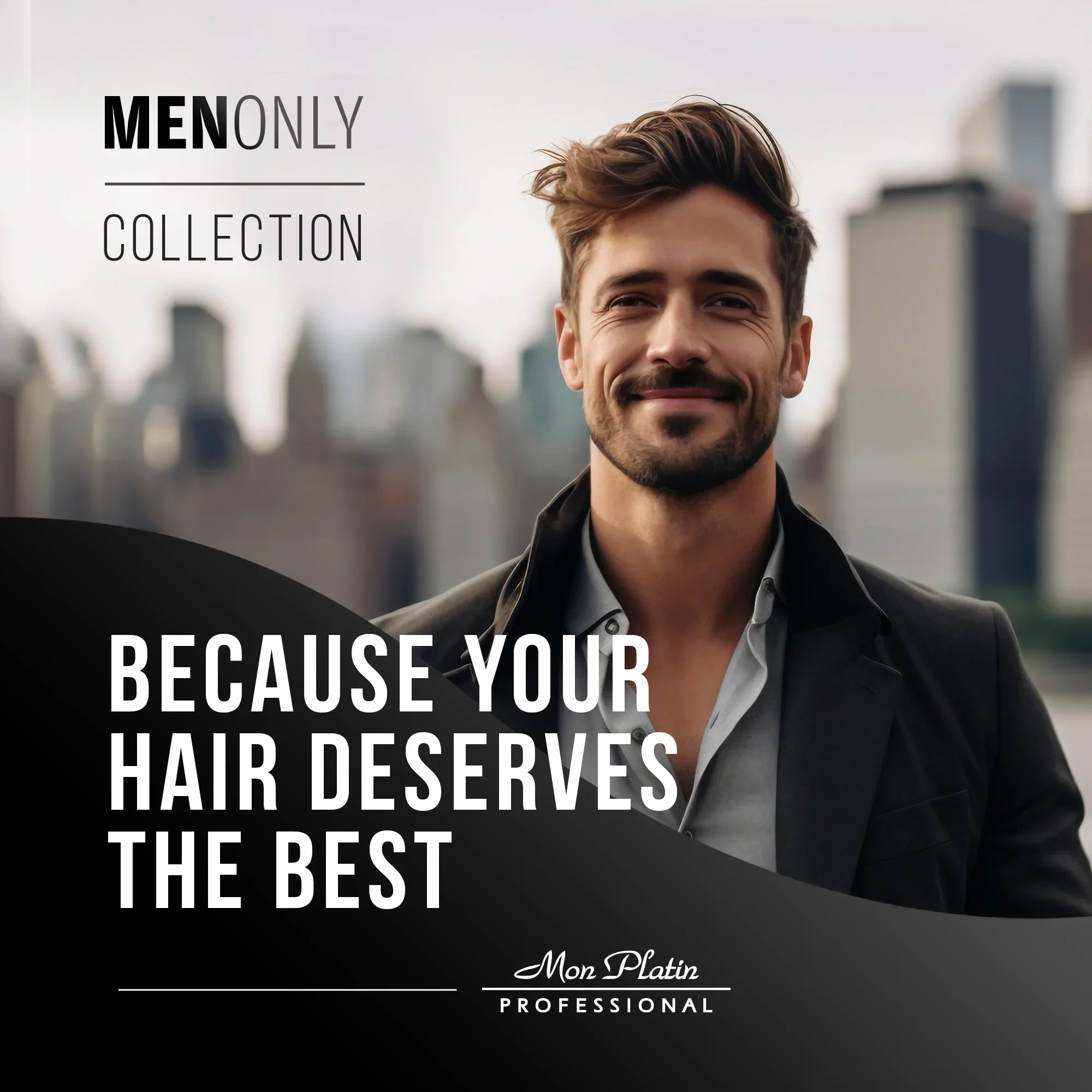 MenOnly Daily Shampoo – Black Caviar & Jojoba Extracts – Anti-Dandruff, Volumizing & Refreshing – 13.5 oz / 400 ml