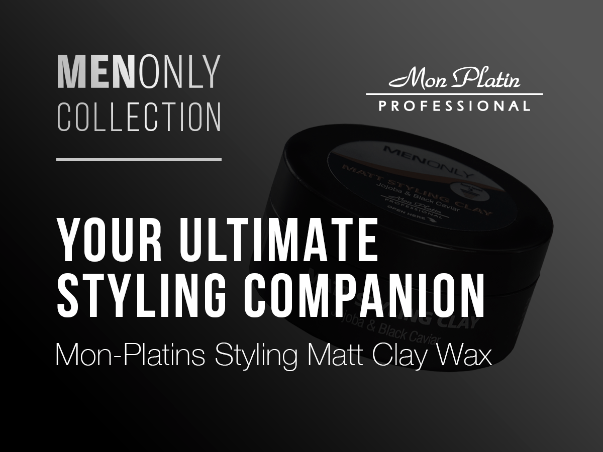MenOnly Matte Styling Clay - Jojoba Oil Styling Clay Matte Finish Strong Hold for Men - 5oz - Mon Platin