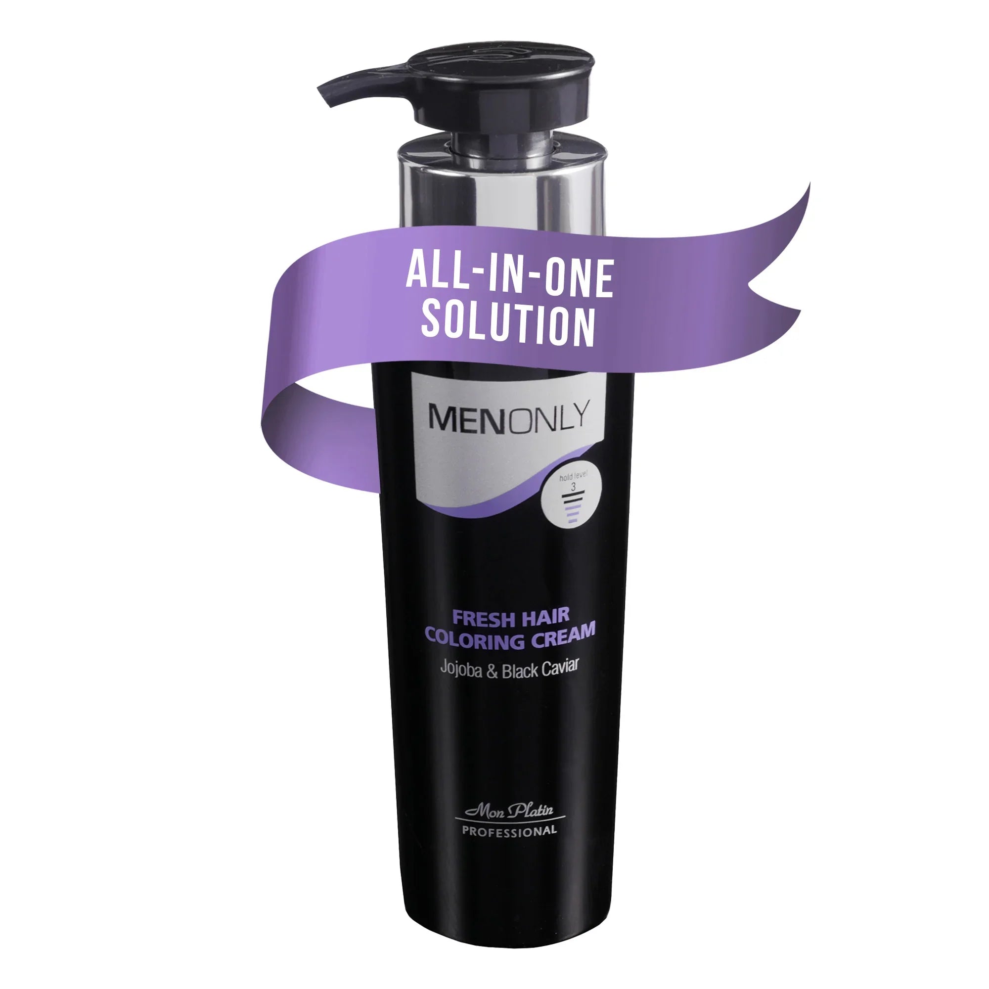 MenOnly Fresh Hair Coloring Cream - Grey Coverage Styling Cream with Hold for Men - 4oz