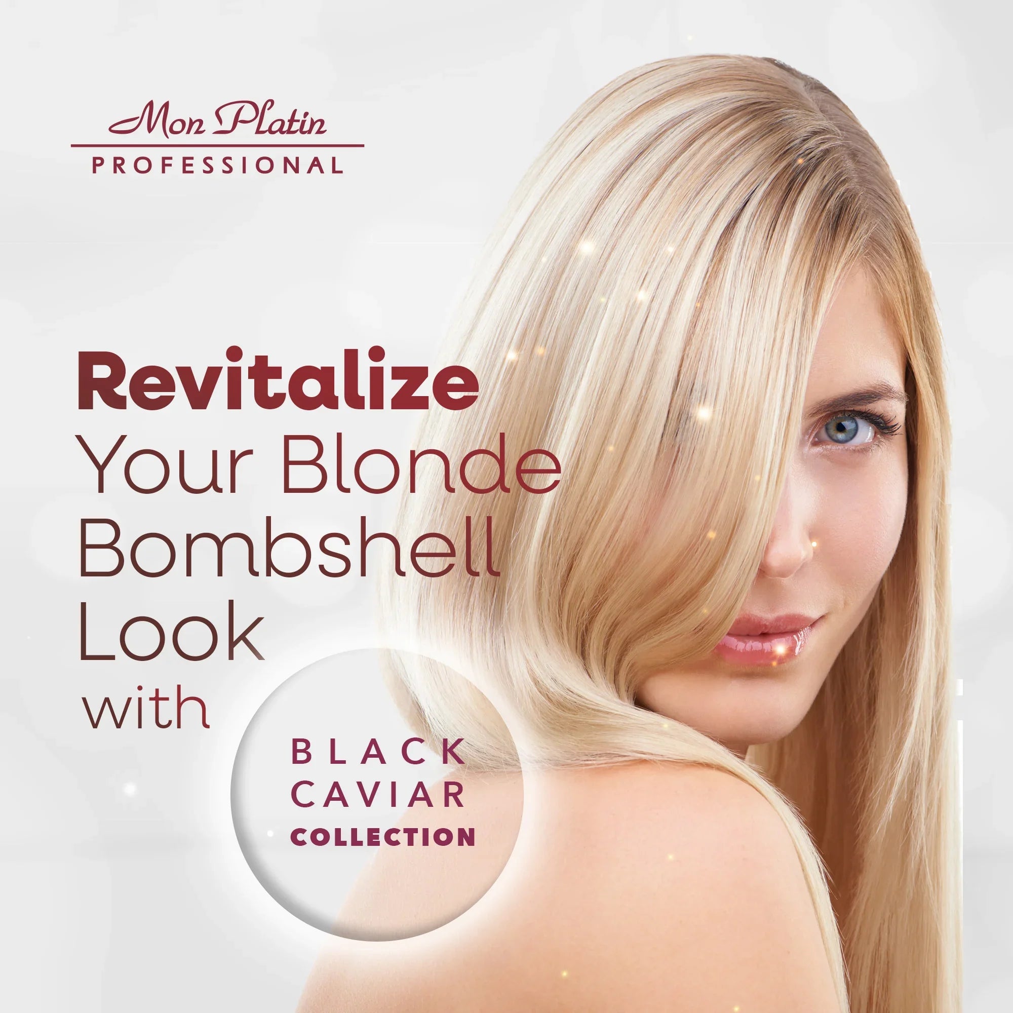 Mon Platin Black Caviar Blonde Shampoo - Moisturizing for Bleached Highlighted Color-Treated Hair - 17oz