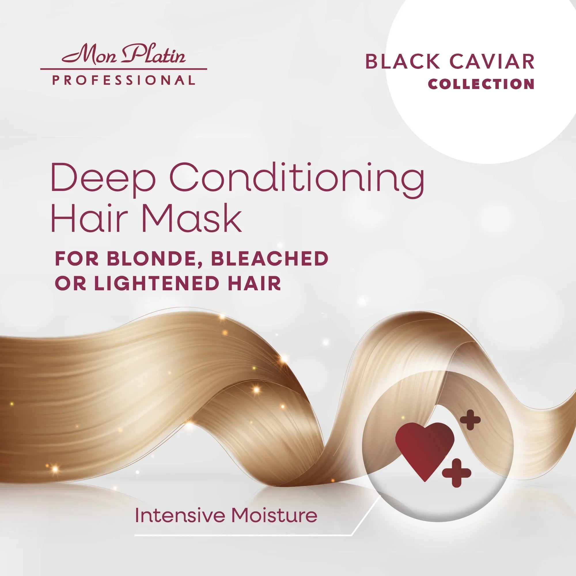 Mon Platin Black Caviar Blonde Hair Mask - Deep Conditioner for Bleached Highlighted Hair - SLS-Free - 17oz