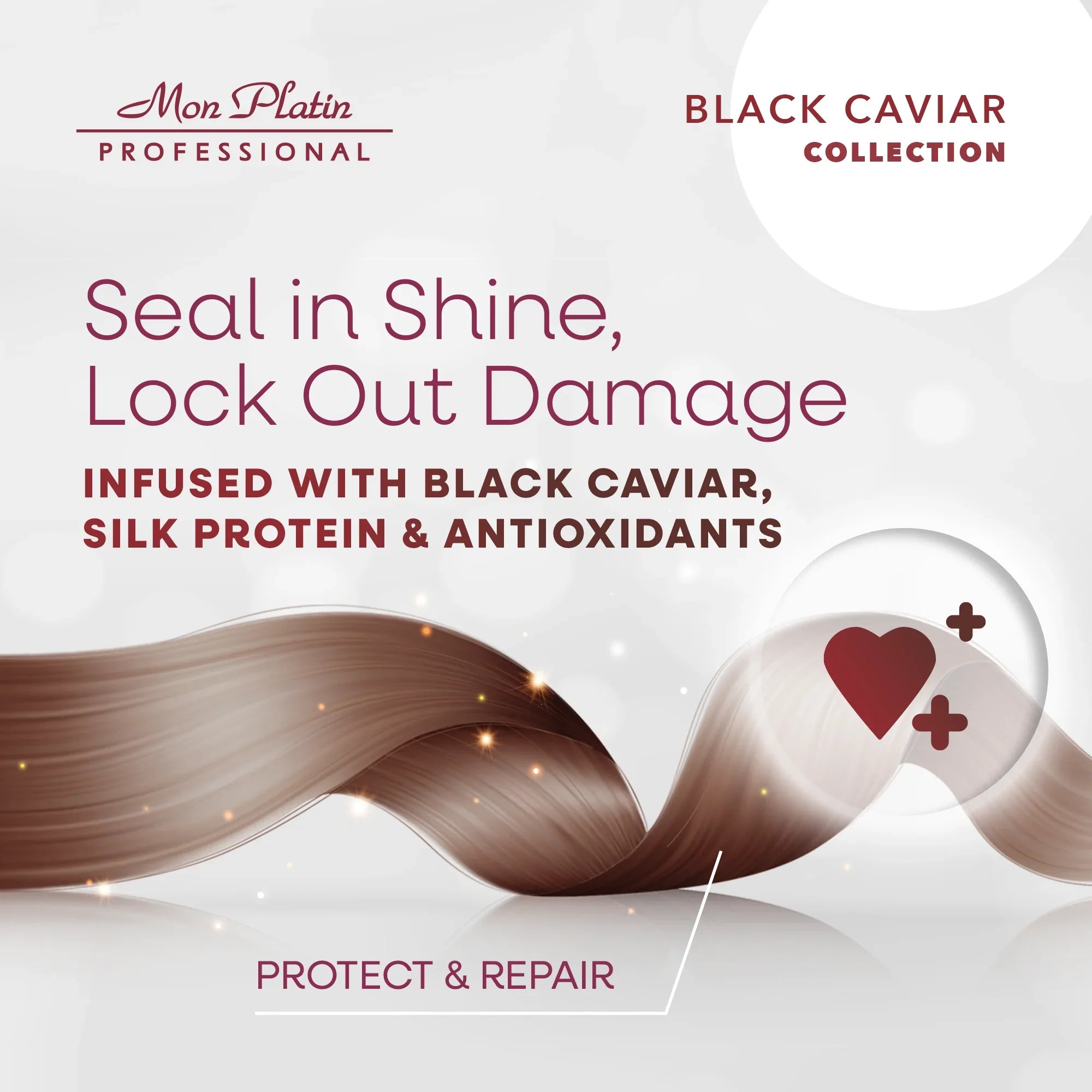 Mon Platin Black Caviar Thermo Builder - Heat-Activated Hair Restoration Treatment - Silk Protein - 7oz