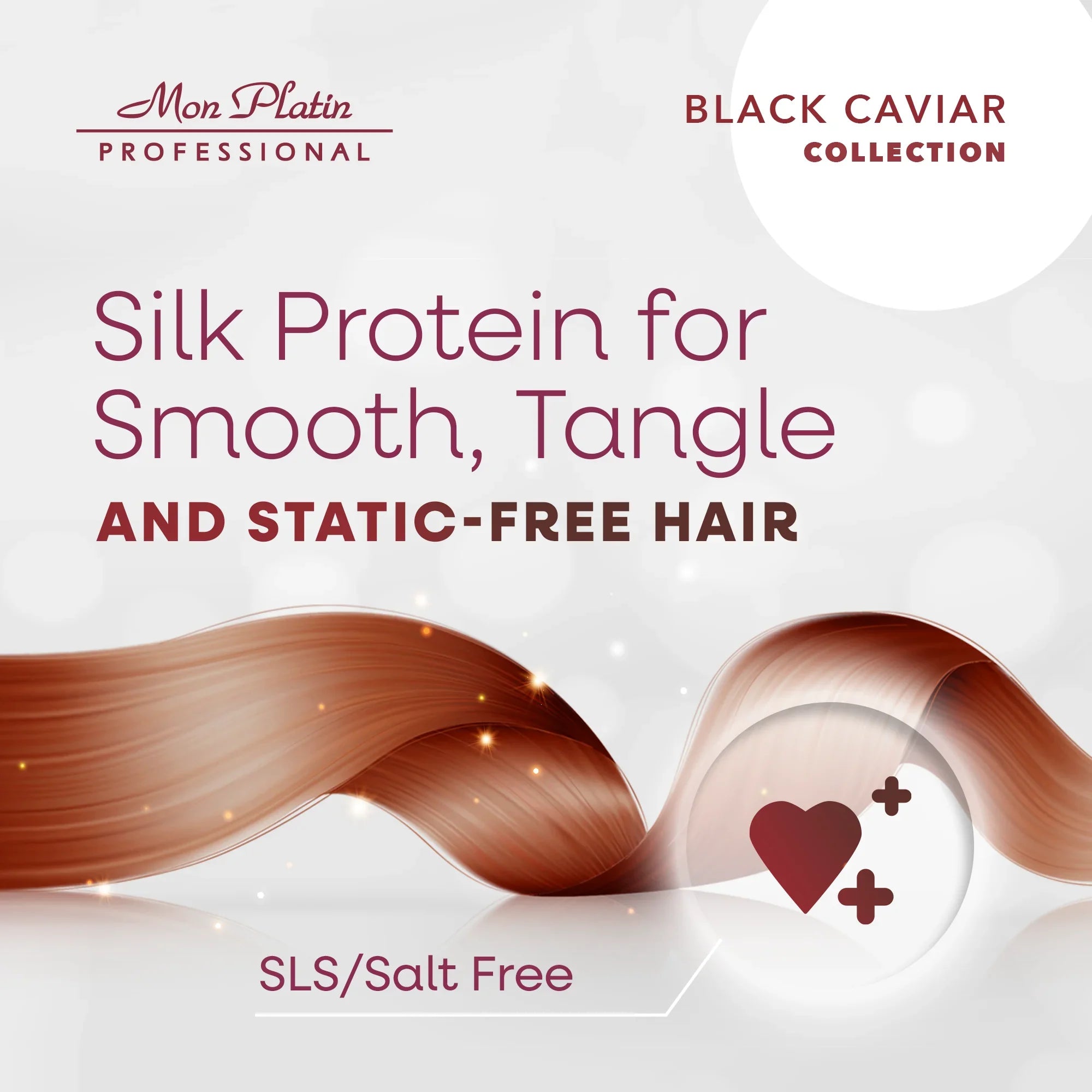 Mon Platin Black Caviar & Silk Protein Hair Mask - Deep Conditioner for Dry Color-Treated Damaged Hair - 17oz