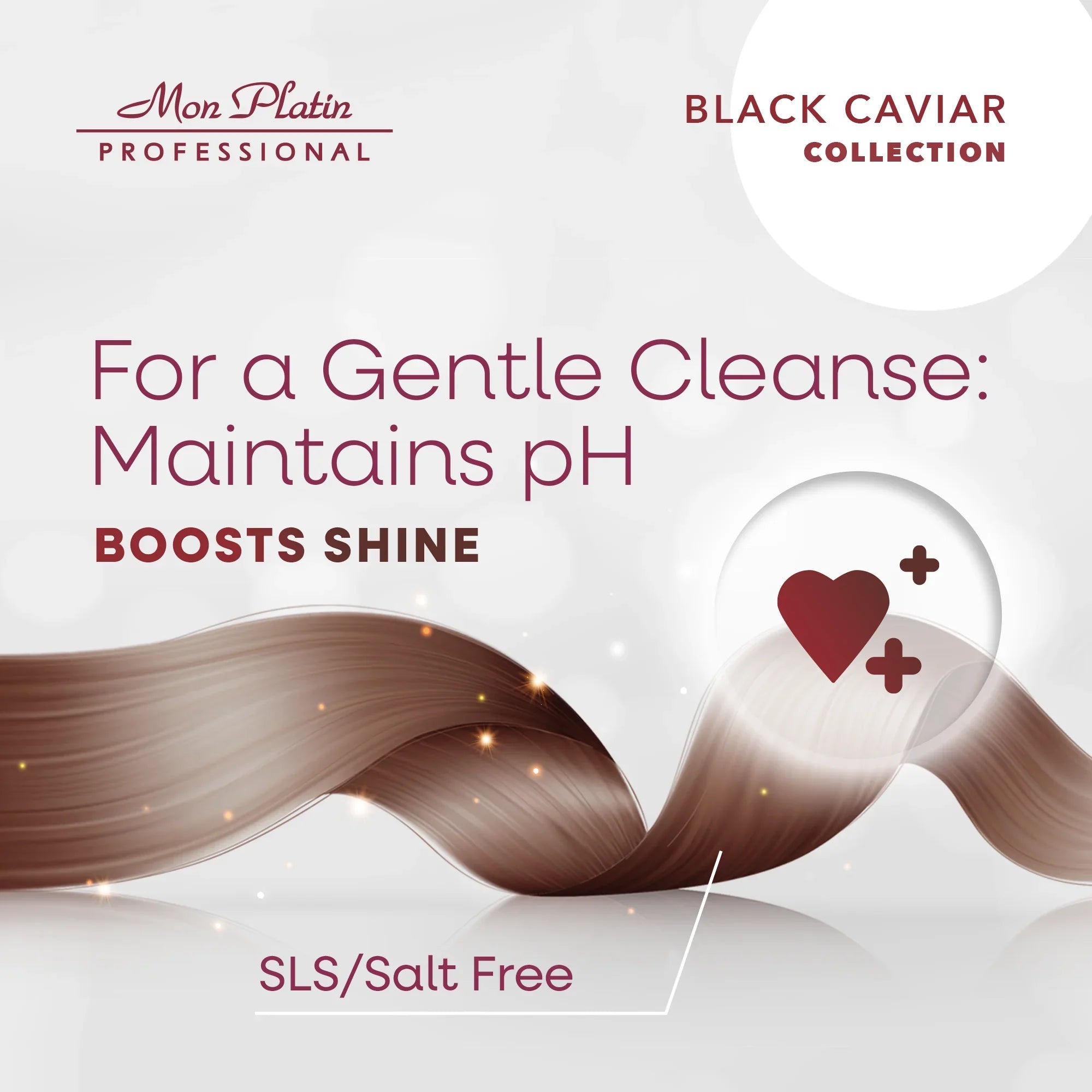 Mon Platin Black Caviar Natural Silk Shampoo - Salt-Free for Straightened Keratin Brazilian Hair - 17oz