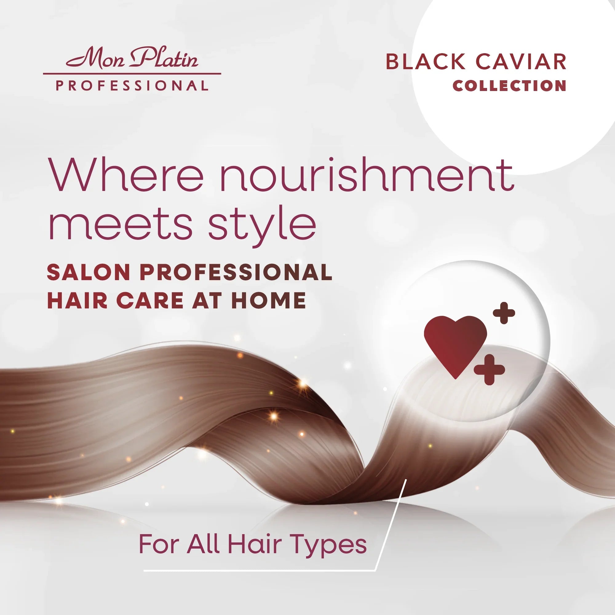 Mon Platin Black Caviar 12 in 1 Multi Action Hair Cream - Leave-In Conditioner for Damaged Hair 8.5oz