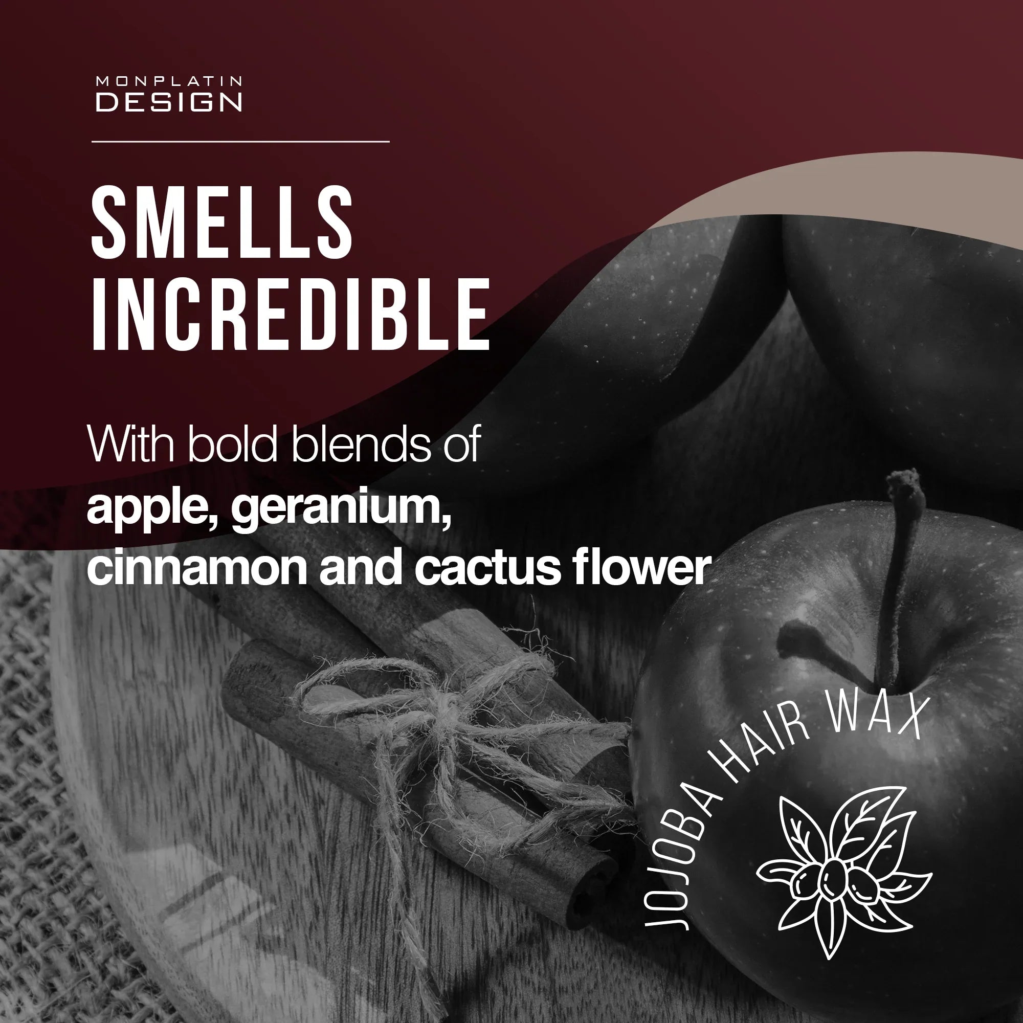 MenOnly Jojoba Styling Wax - Strong Hold, Non-Greasy Wet Look Hair Wax with Jojoba & Black Caviar- 5oz