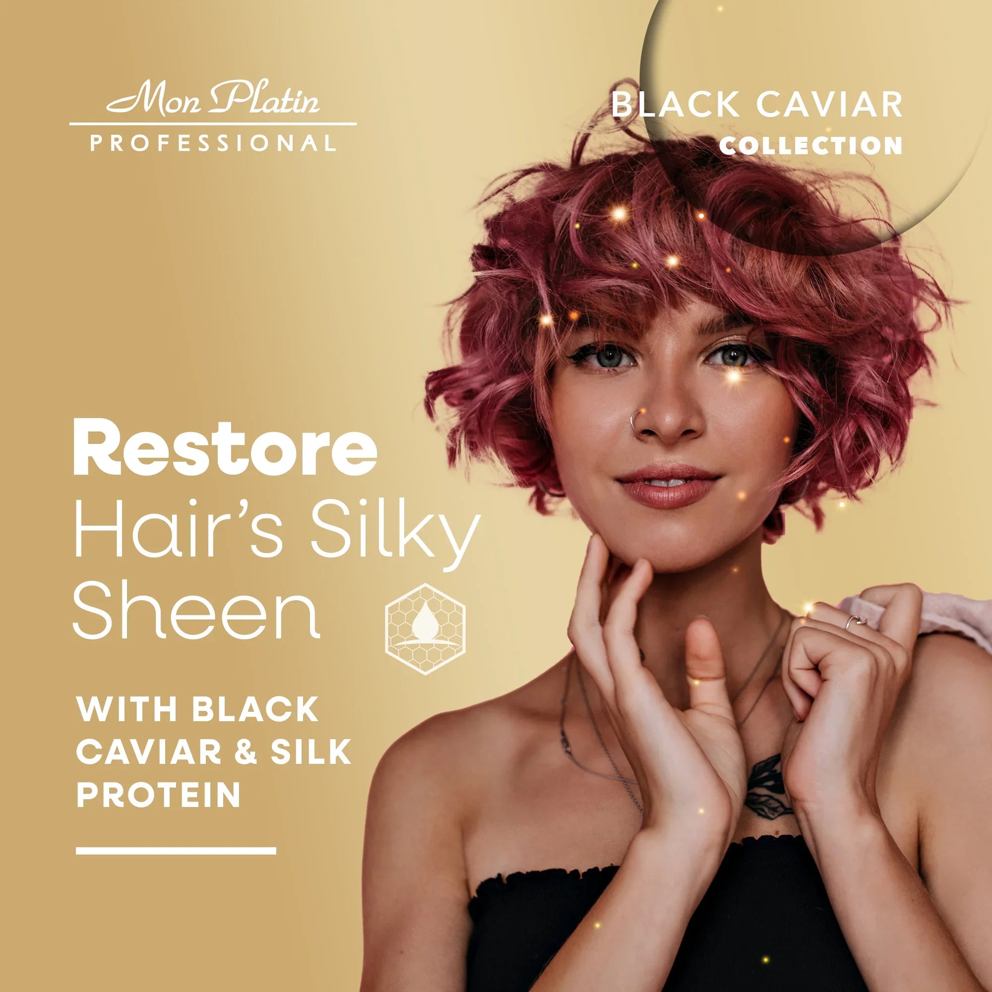 Mon Platin Black Caviar Hair Mask for Damaged Hair - Deep Conditioner for Dry Hair - SLS-Free - 17oz