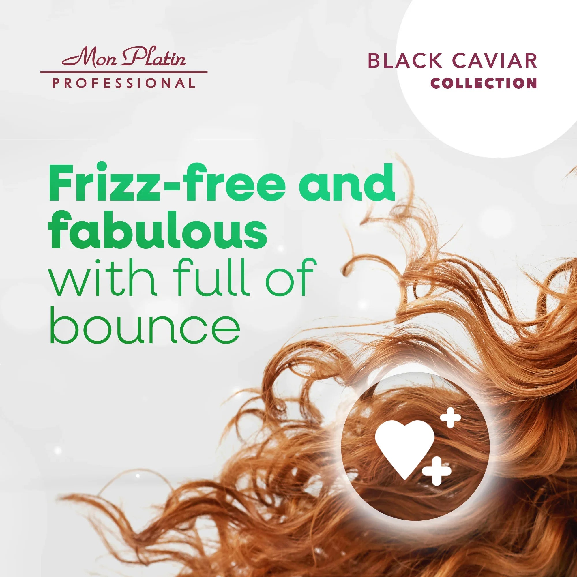 Mon Platin Black Caviar Total Volume Curl Cream - Hydrating Anti-Frizz Curl Defining Cream - 8.5oz