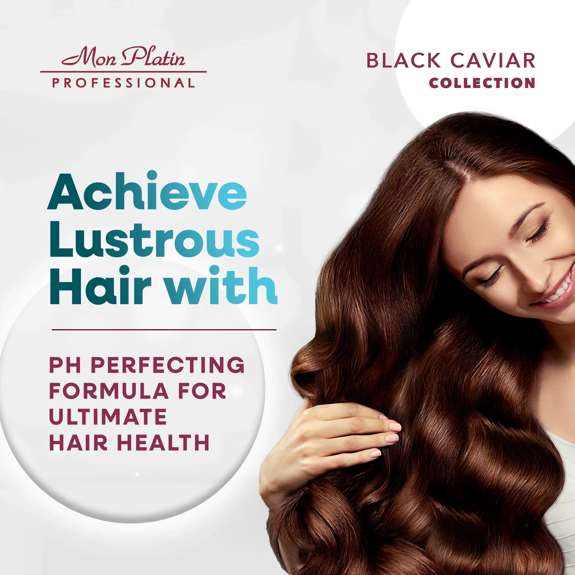 Mon Platin Black Caviar Volumizer Shampoo - Volume Boost for Fine Thin Fragile Hair - SLS-Free - 17oz
