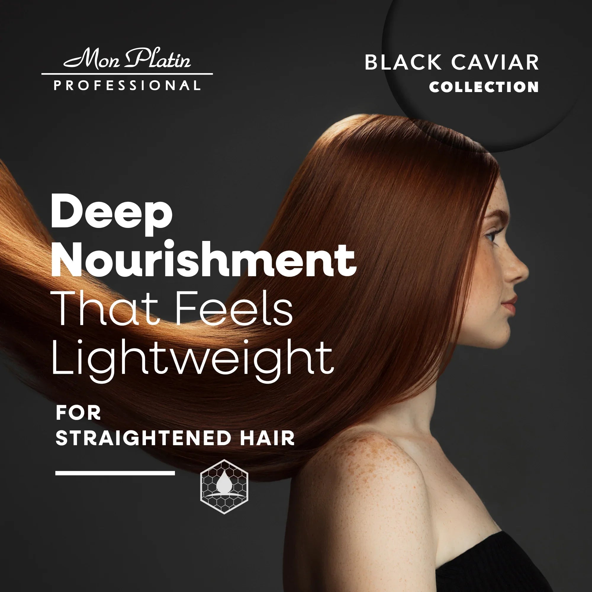 Mon Platin Black Caviar Total Repair Travel Kit - Shampoo Mask & Serum Set - For Straightened Hair