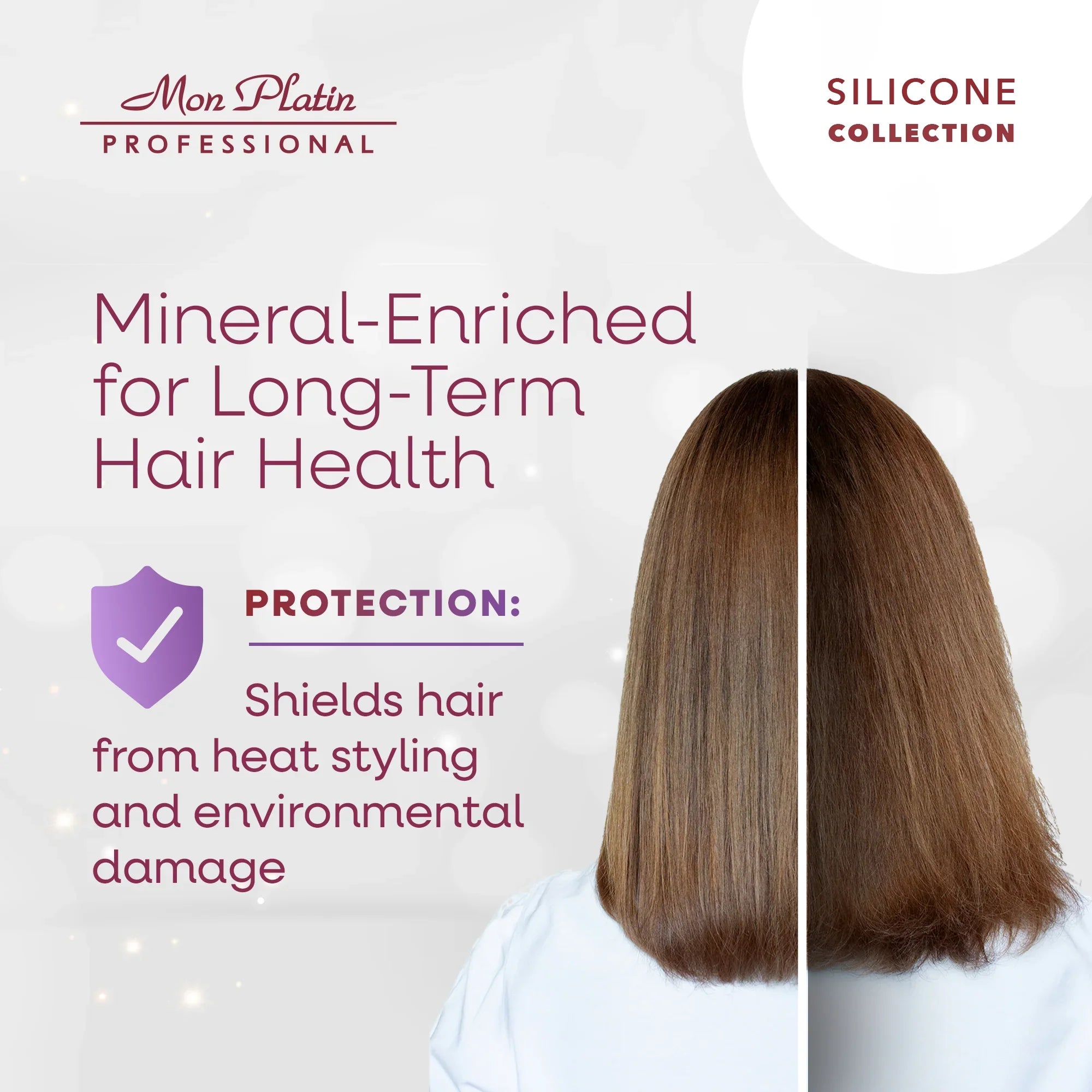 Mon Platin Linen Grain Hair Serum - Heat Protectant Anti-Frizz Leave-In for Shine & Split End Repair - 3.5oz