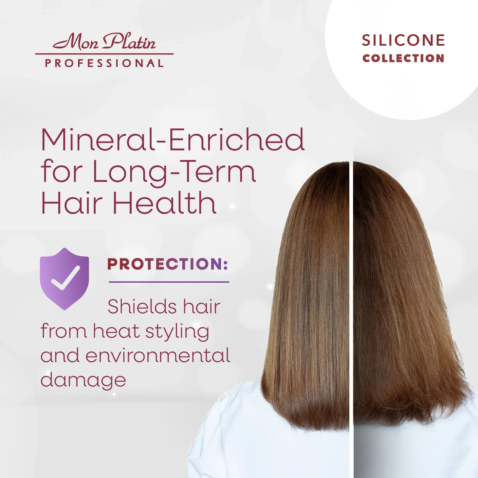 Mon Platin Silicone Hair Cream - Leave-In Detangler Moisturizer for Curly Wavy Dry Hair - 17oz