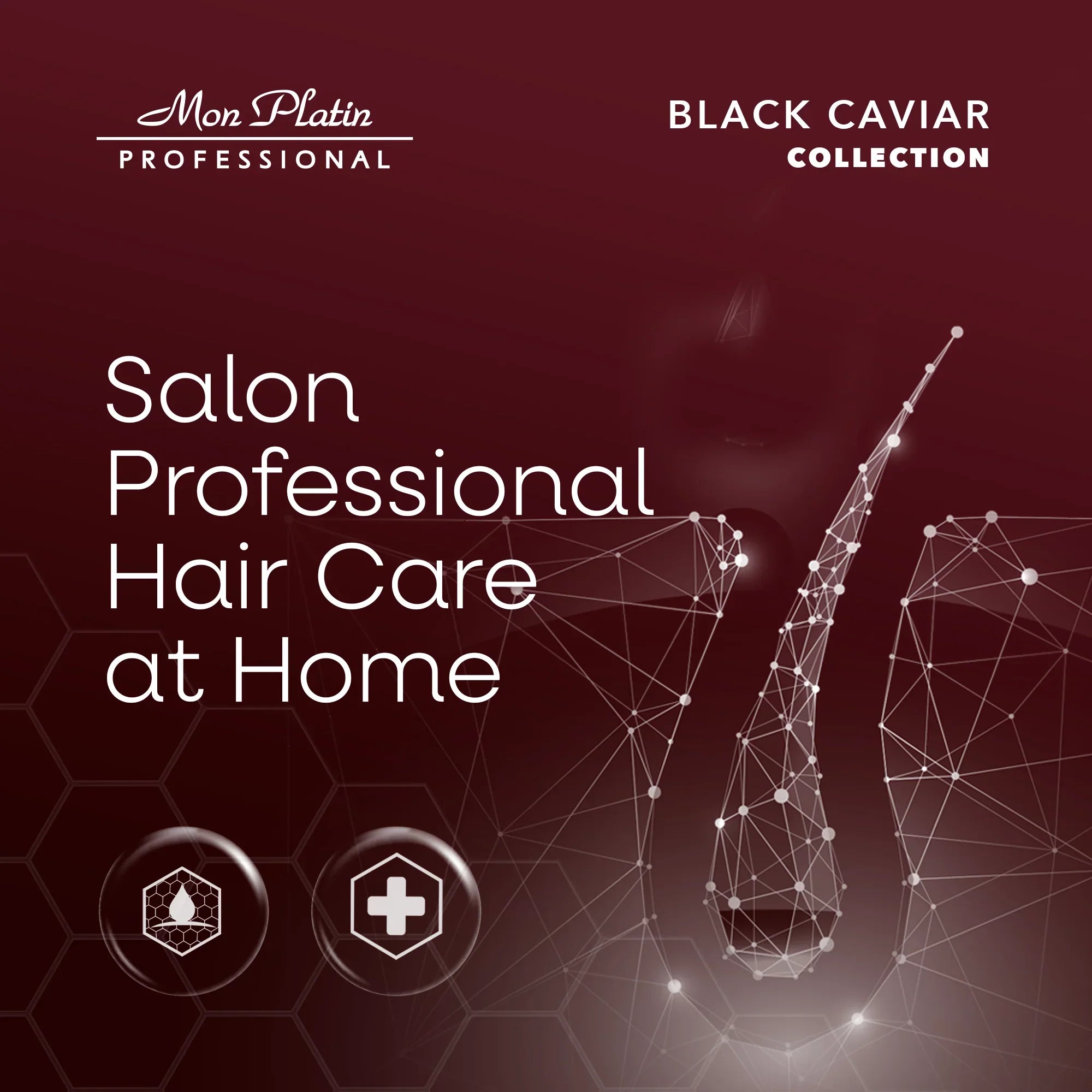 Mon Platin Black Caviar Natural Silk Shampoo - Salt-Free for Straightened Keratin Brazilian Hair - 17oz