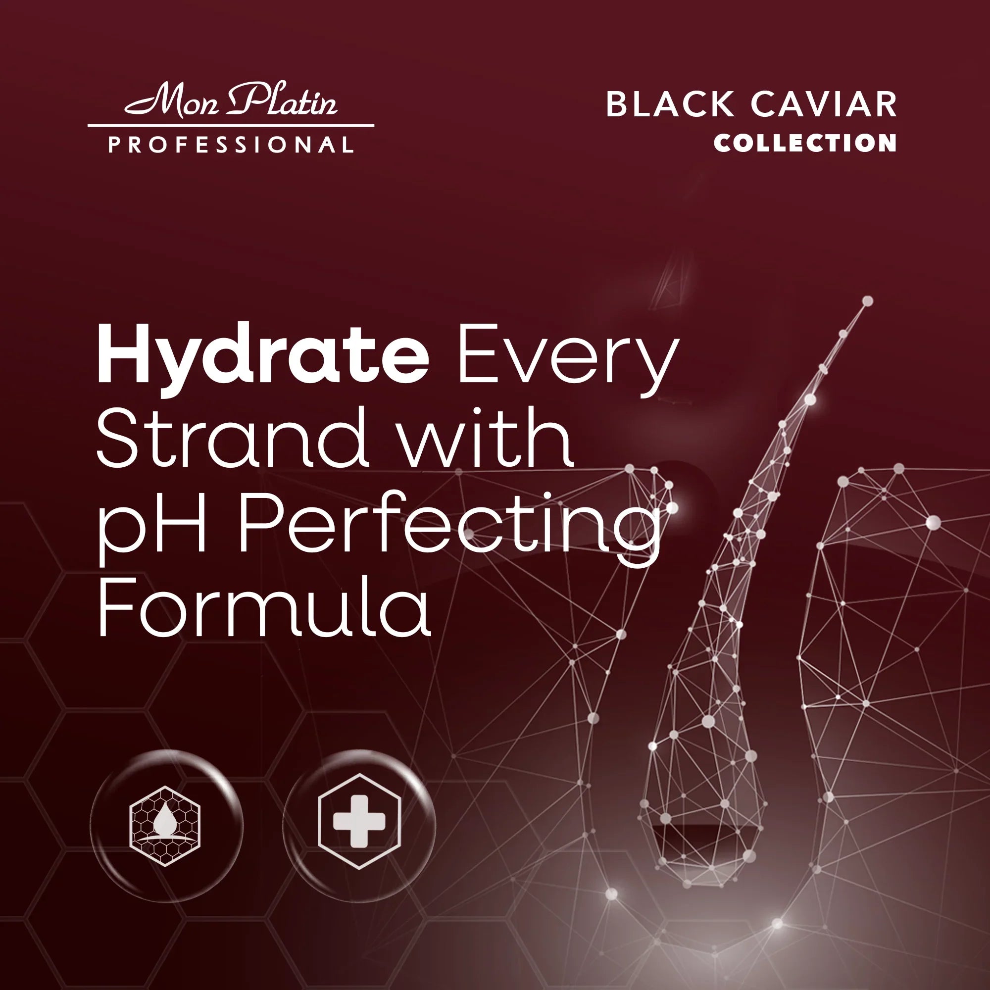 Mon Platin Black Caviar Bundle - Total Reviving Conditioner for Dry Damaged Hair - Daily Protection - 17oz