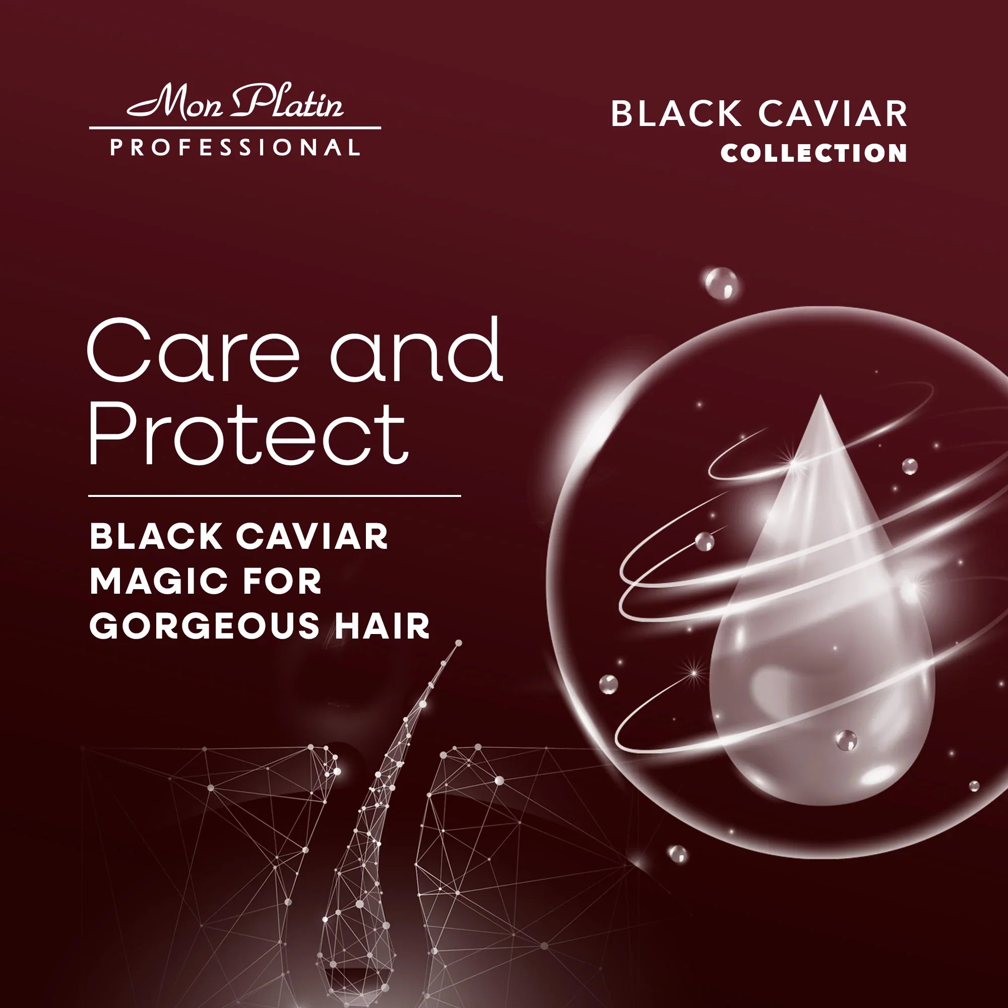 Mon Platin Black Caviar Anti-Dandruff Shampoo - Tea Tree Oil Scalp Treatment - 17oz