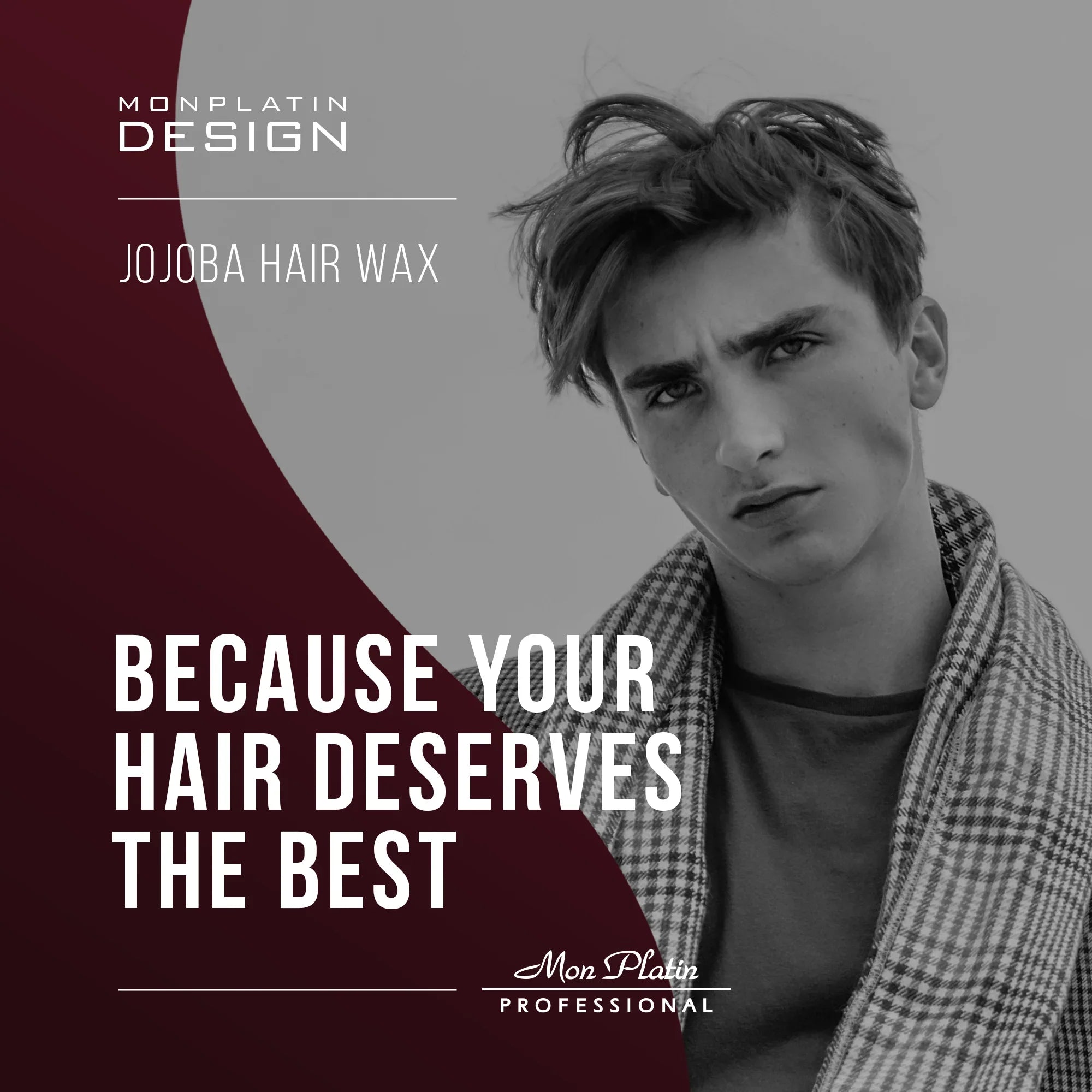 Mon Platin Jojoba Clay Hair Wax - Matte Styling Strong Hold for Men & Women - Flake-Free - 5oz