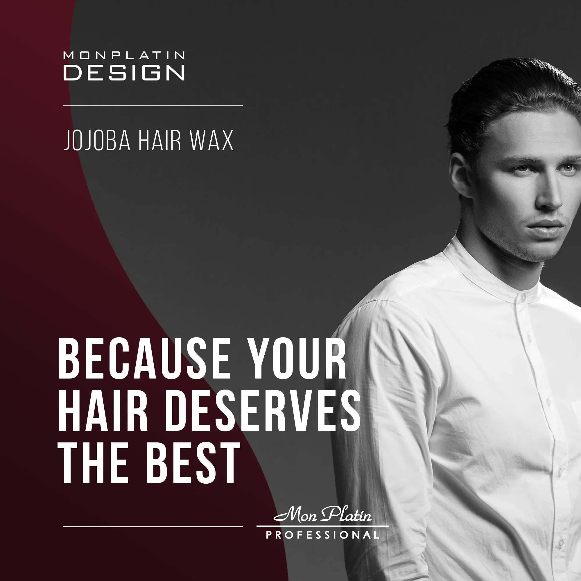 MenOnly Jojoba Styling Wax - Strong Hold, Non-Greasy Wet Look Hair Wax with Jojoba & Black Caviar- 5oz