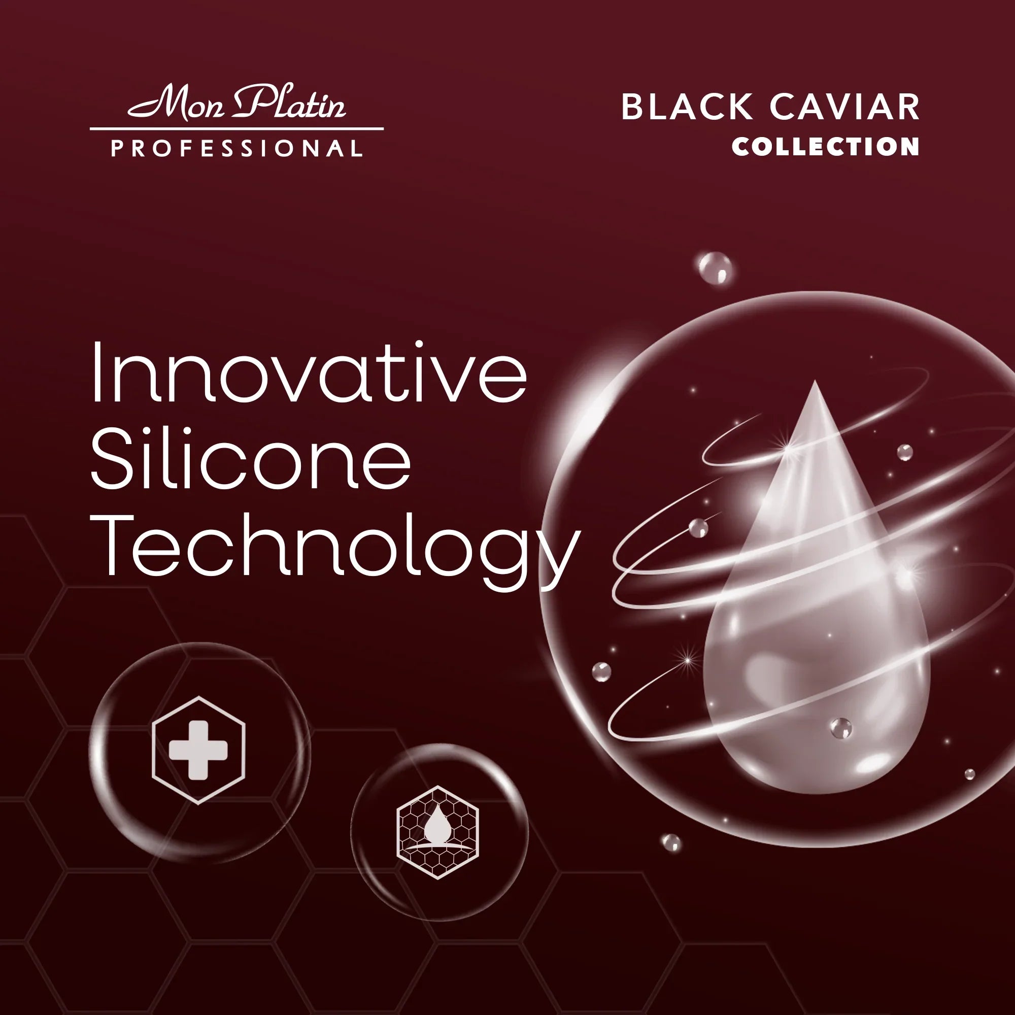 Mon Platin Black Caviar Total Repair Serum - Heat Protection for Straightened Hair - Frizz Control & Shine - 3.5oz