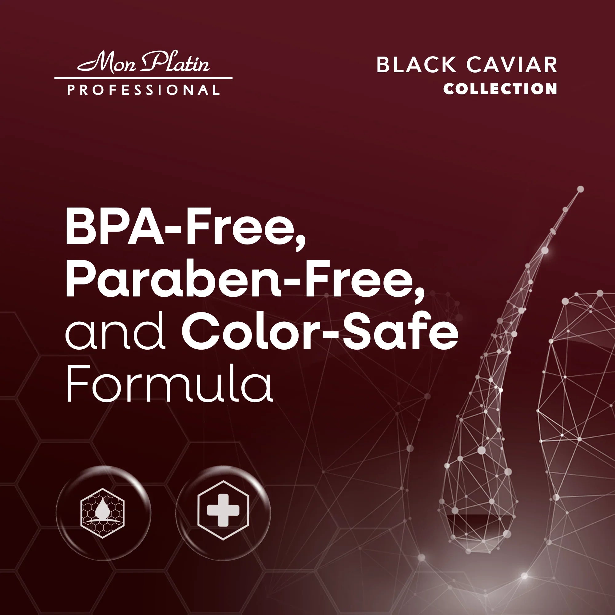 Mon Platin Black Caviar Thermo Builder - Heat-Activated Hair Restoration Treatment - Silk Protein - 7oz