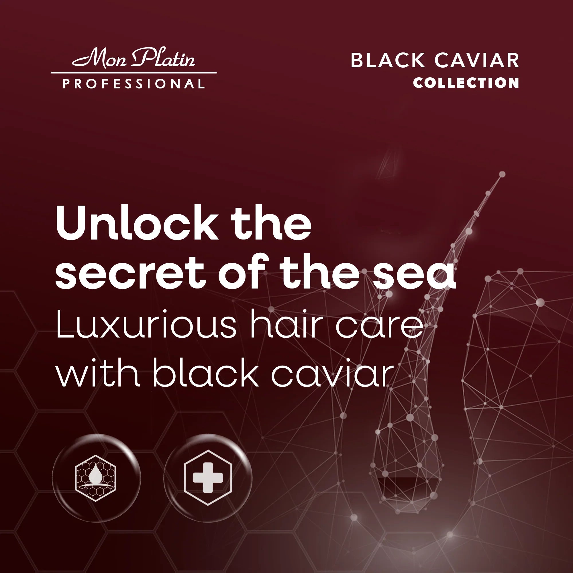 Mon Platin Black Caviar 12-in-1 Leave-In Conditioner Multi-Action Hair Cream for Dry Damaged Hair - 8.5oz