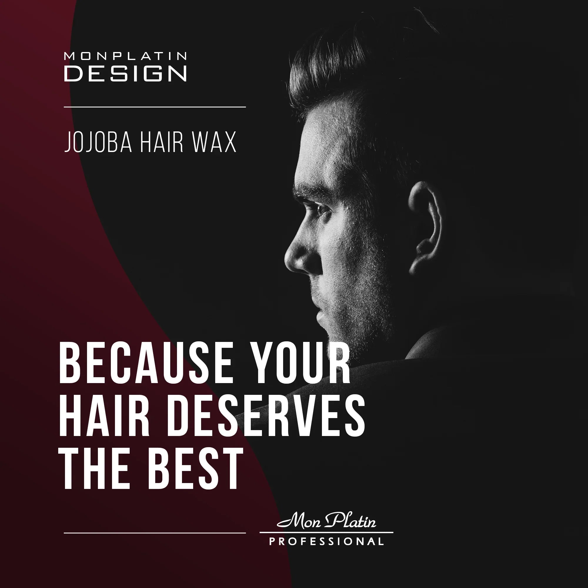 Mon Platin Jojoba Clay Hair Wax - Matte Styling Strong Hold for Men & Women - Flake-Free - 5oz