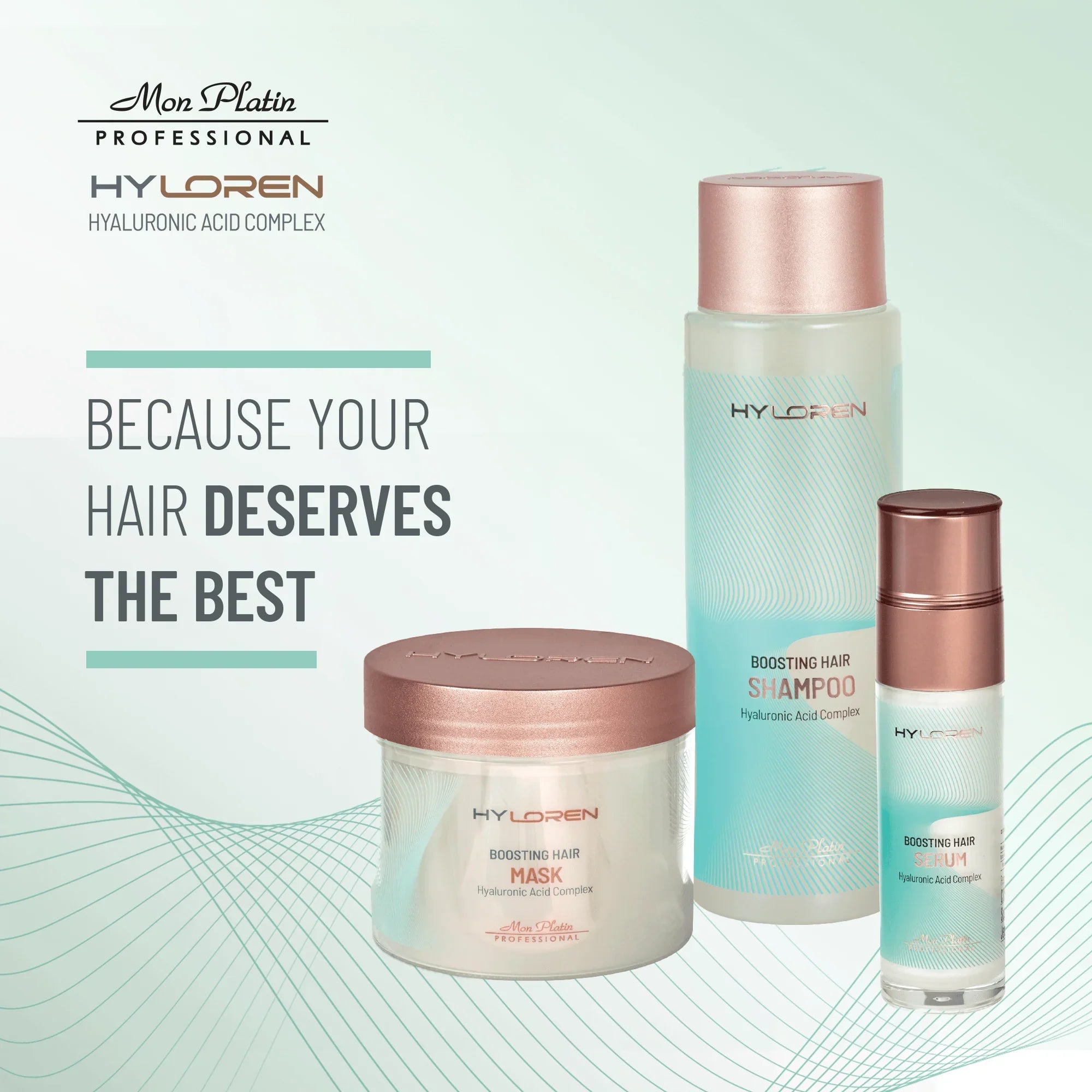 HYLOREN Hair Boosting Serum with Hyaluronic Acid Thin, Sparse and Damaged Hair, Hair Repair Treatment, Anti Thinning, Calcium Infused Hair Thickening for Soft, Shiny Hair 1.7 oz / 50ml