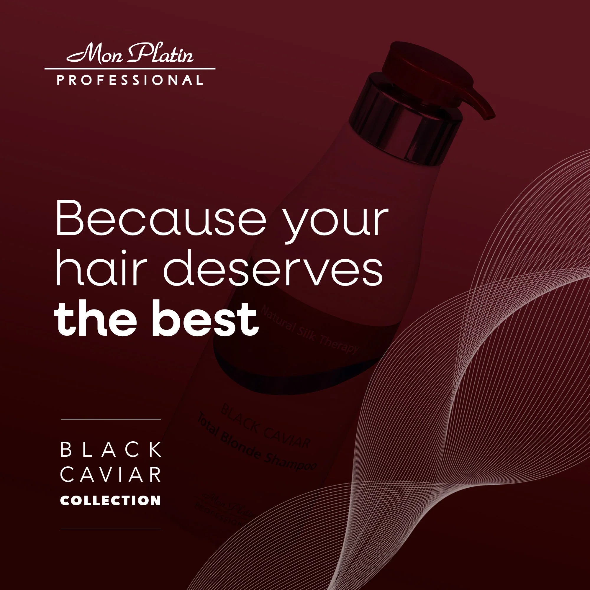 Mon Platin Black Caviar Blonde Shampoo - Moisturizing for Bleached Highlighted Color-Treated Hair - 17oz