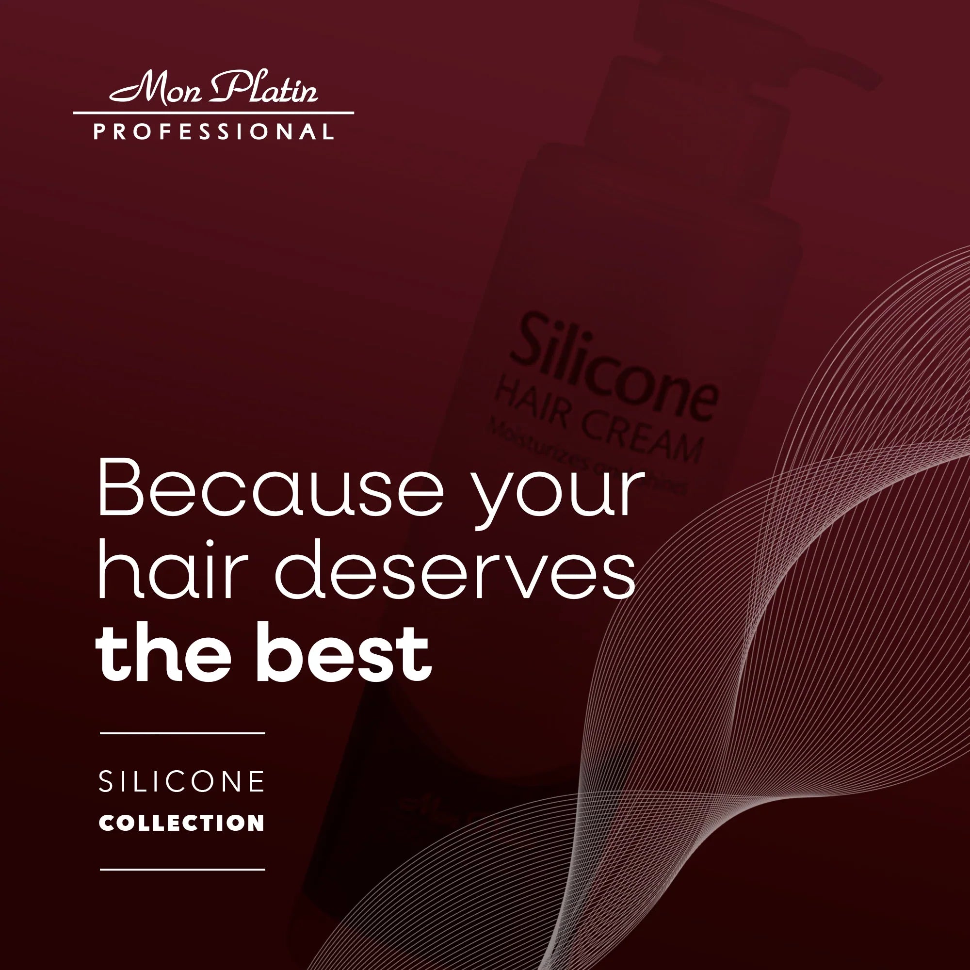 Mon Platin Silicone Hair Cream - Leave-In Detangler Moisturizer for Curly Wavy Dry Hair - 17oz