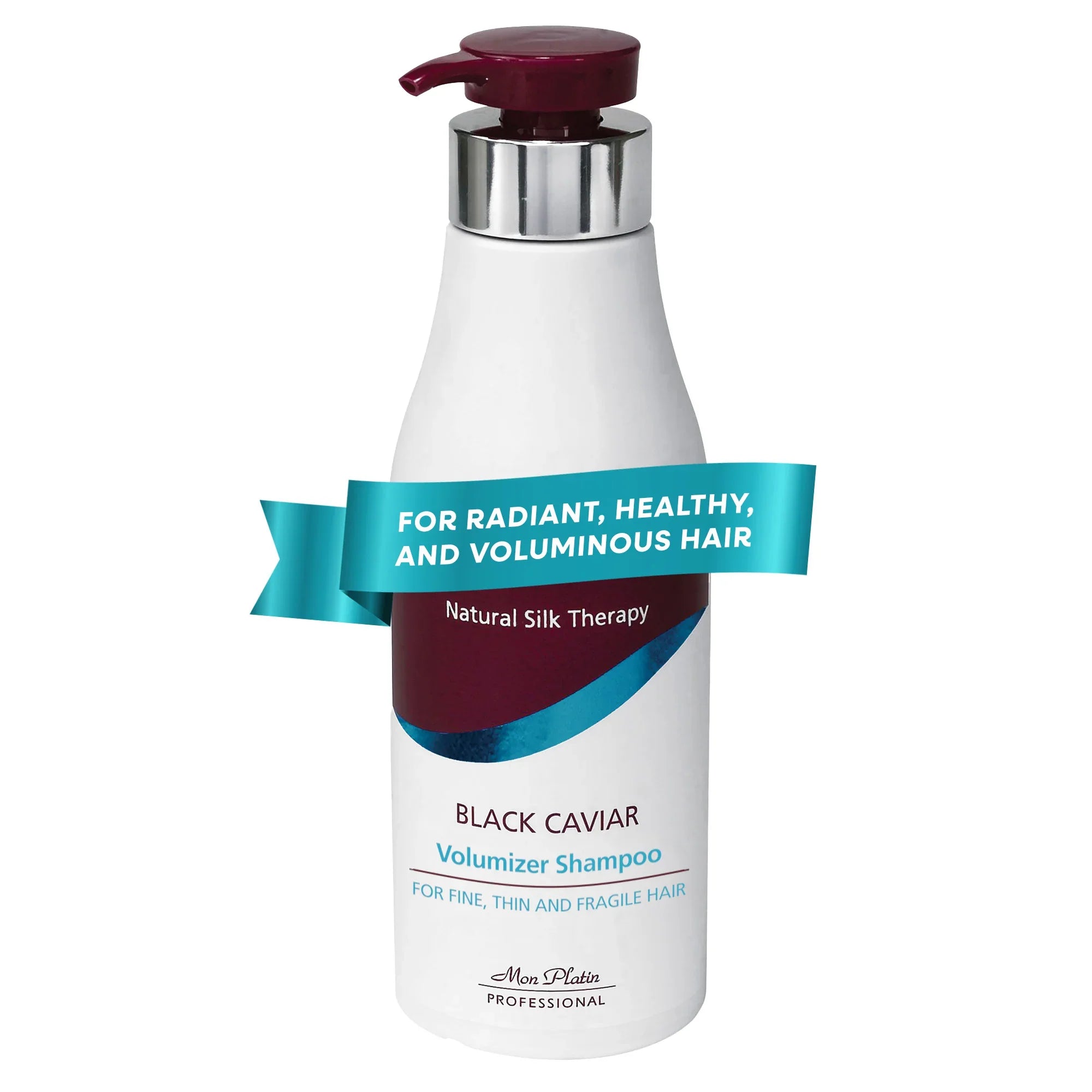 Mon Platin Black Caviar Volumizer Shampoo - Volume Boost for Fine Thin Fragile Hair - SLS-Free - 17oz