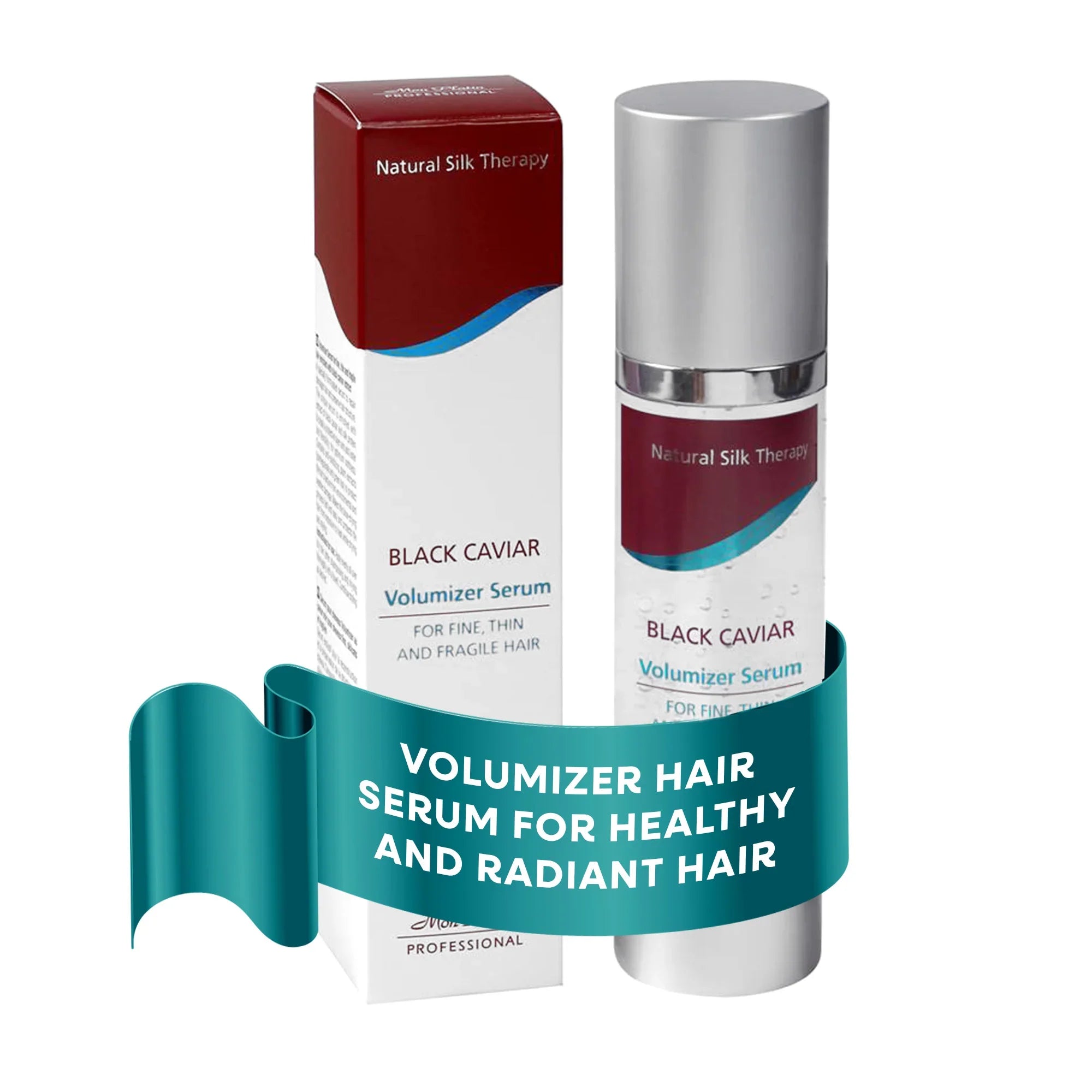 Mon Platin Black Caviar Volumizing Serum - Volume Boost for Fine Thin Fragile Hair - Silk Protein & Shine - 3.5oz