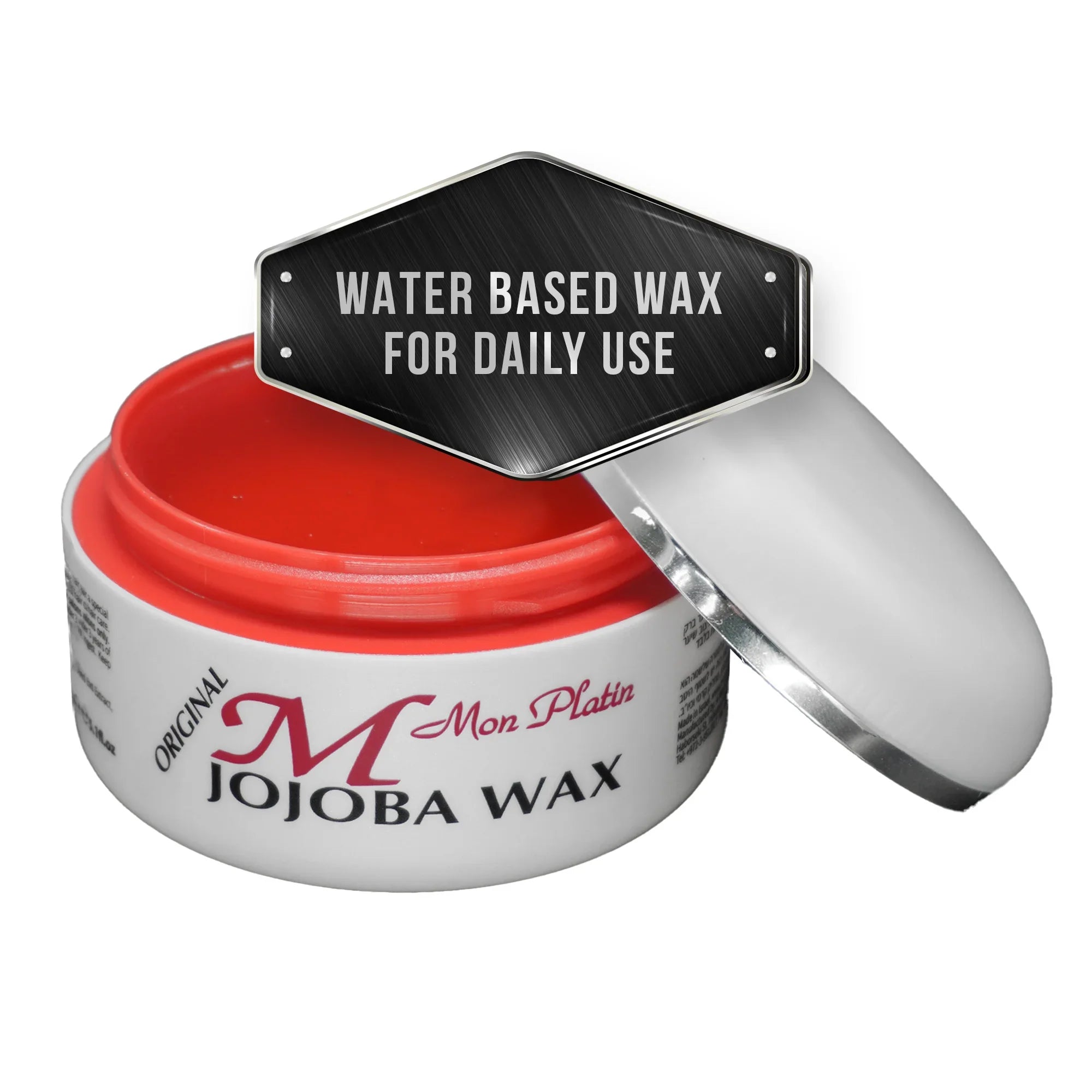MenOnly Jojoba Styling Wax - Strong Hold, Non-Greasy Wet Look Hair Wax with Jojoba & Black Caviar- 5oz