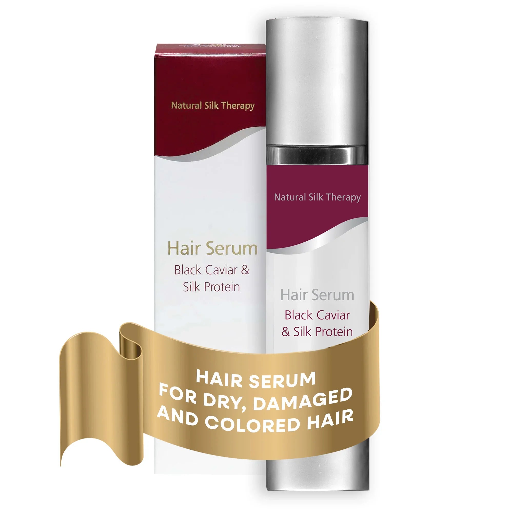 Mon Platin Black Caviar & Silk Protein Hair Serum - Treatment for Dry Damaged Color-Treated Hair - 3.5oz