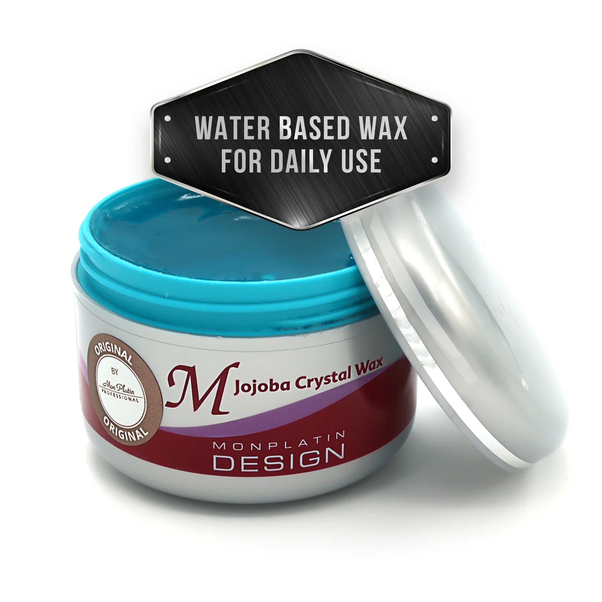 Mon Platin Jojoba Crystal Hair Wax - High Shine Strong Hold Wet Look Styling Wax - Grapefruit - 8.5oz