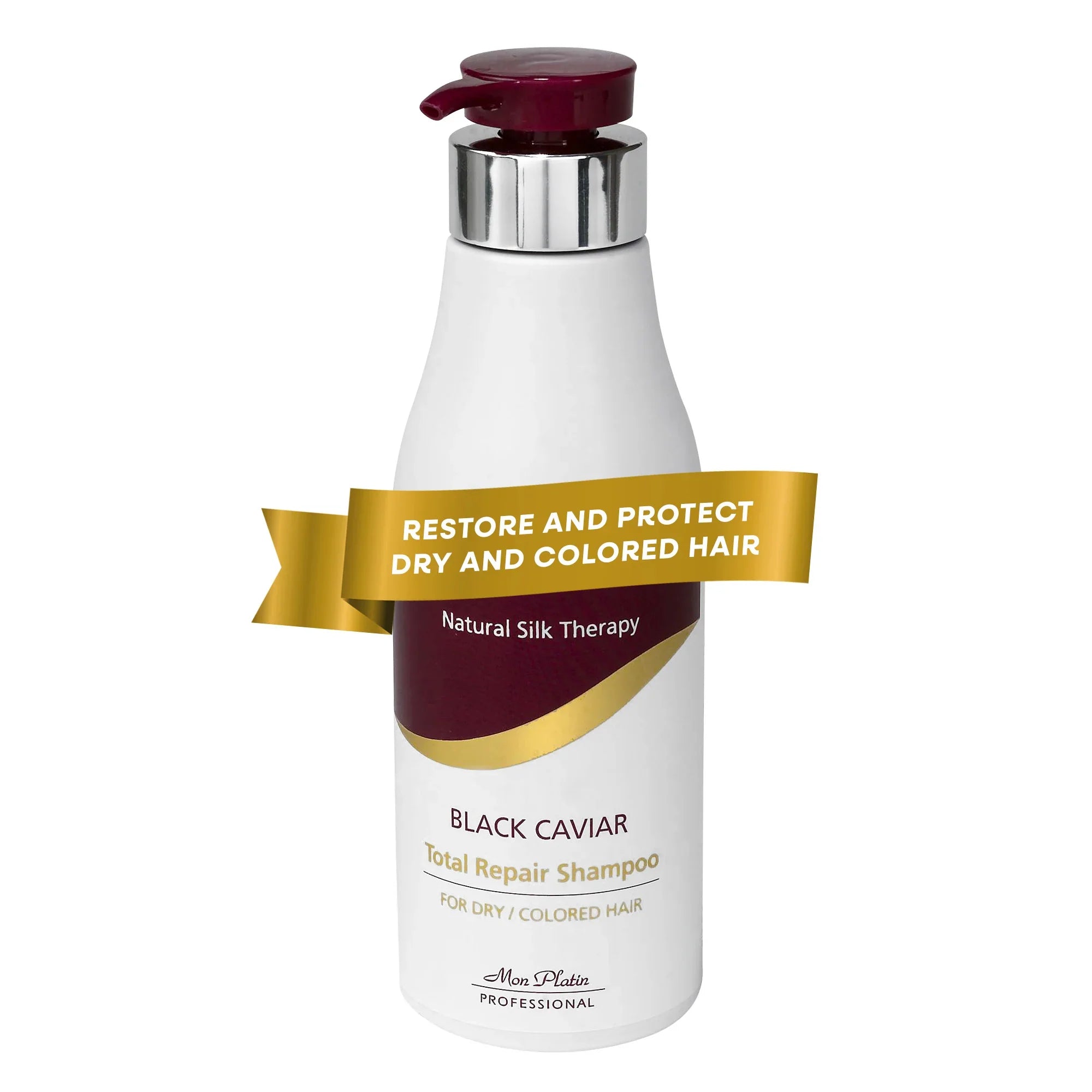 Mon Platin Black Caviar Total Repair Shampoo for Damaged Hair - Paraben-Free - 17oz