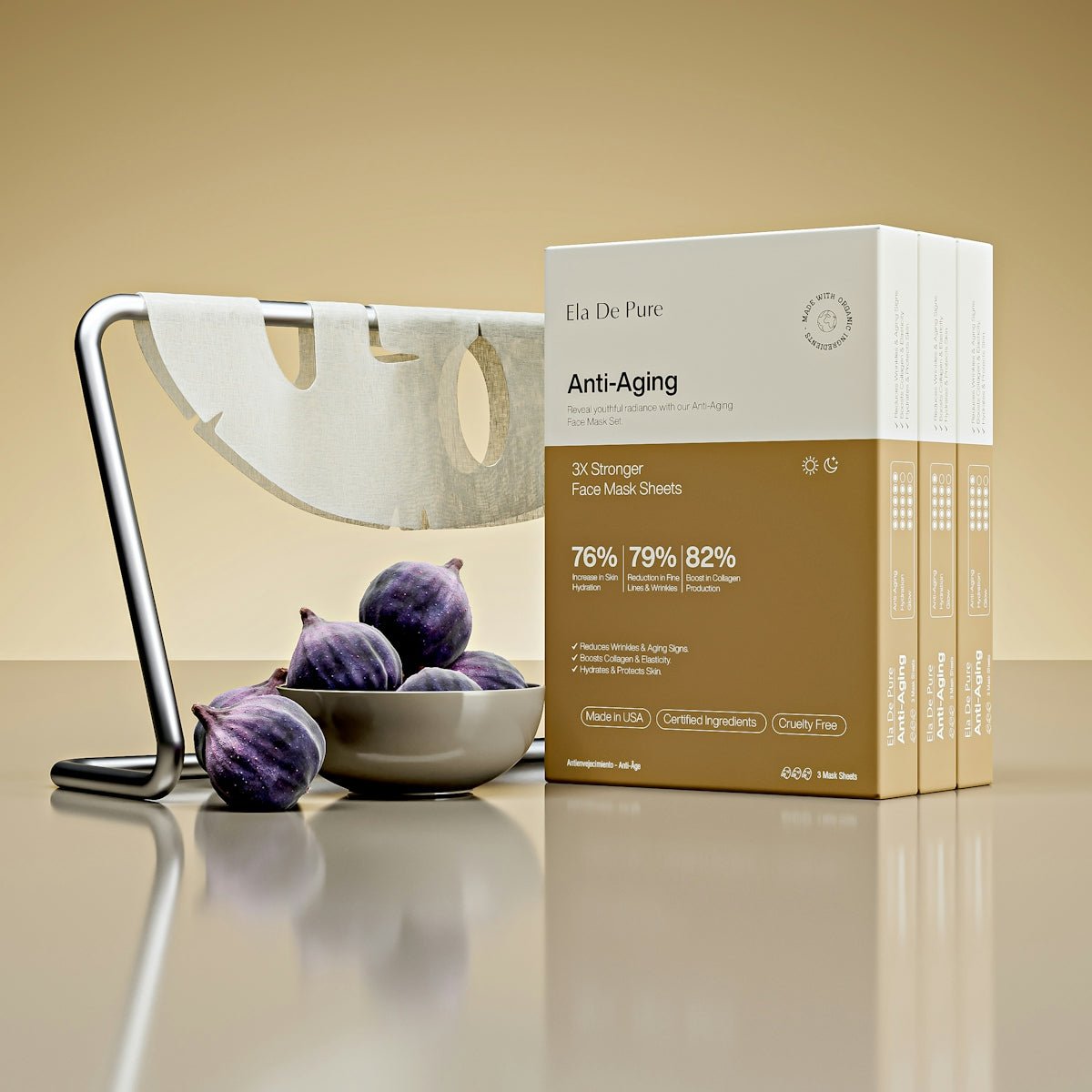 A white diffuser with purple wax melts and product box.