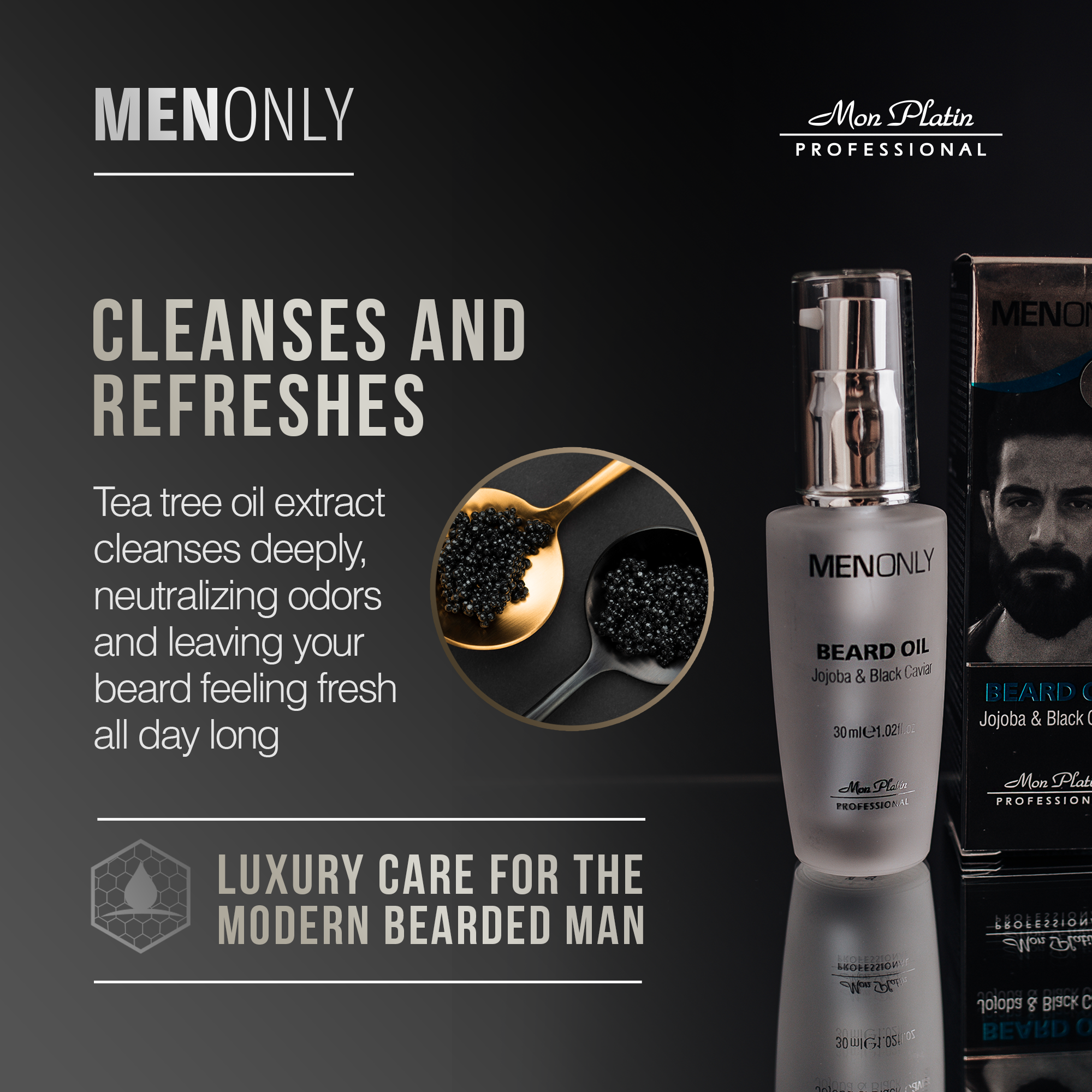 MenOnly Jojoba & Black Caviar Beard Oil 30 ml