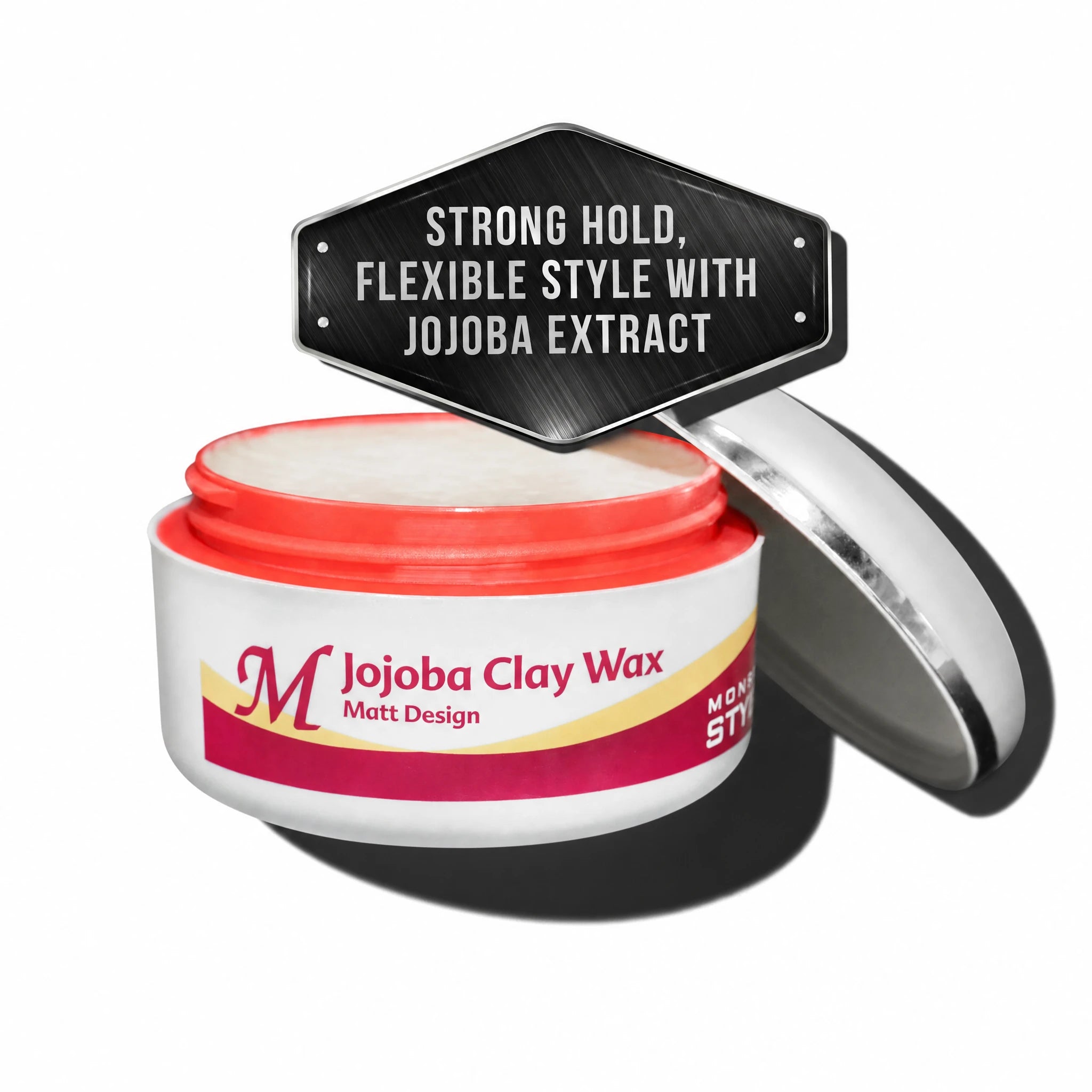 Mon Platin Jojoba Clay Hair Wax - Matte Styling Strong Hold for Men & Women - Flake-Free - 5oz