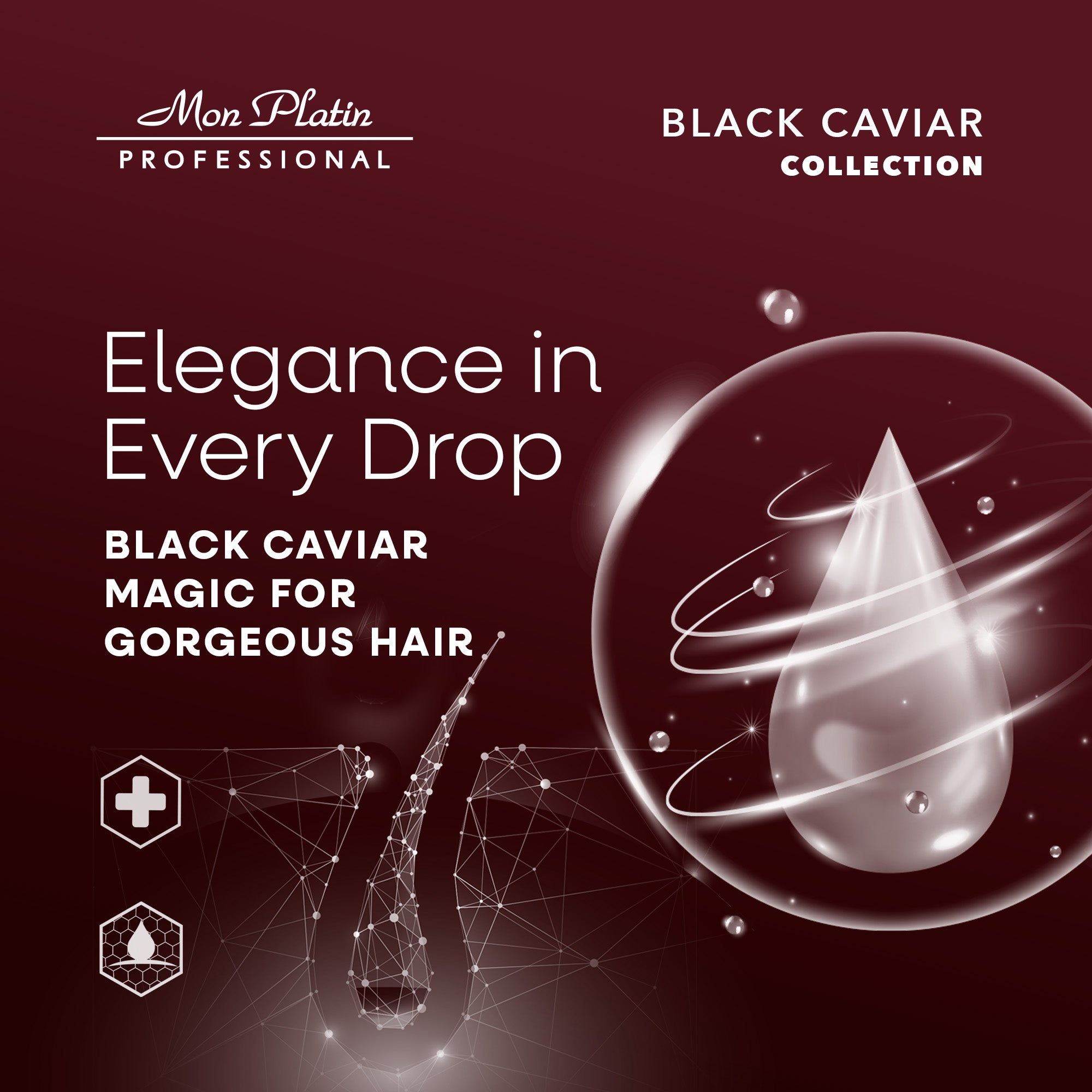 Black Caviar Volumizer Hair Serum for Healthy and Radiant Hair 100 ml